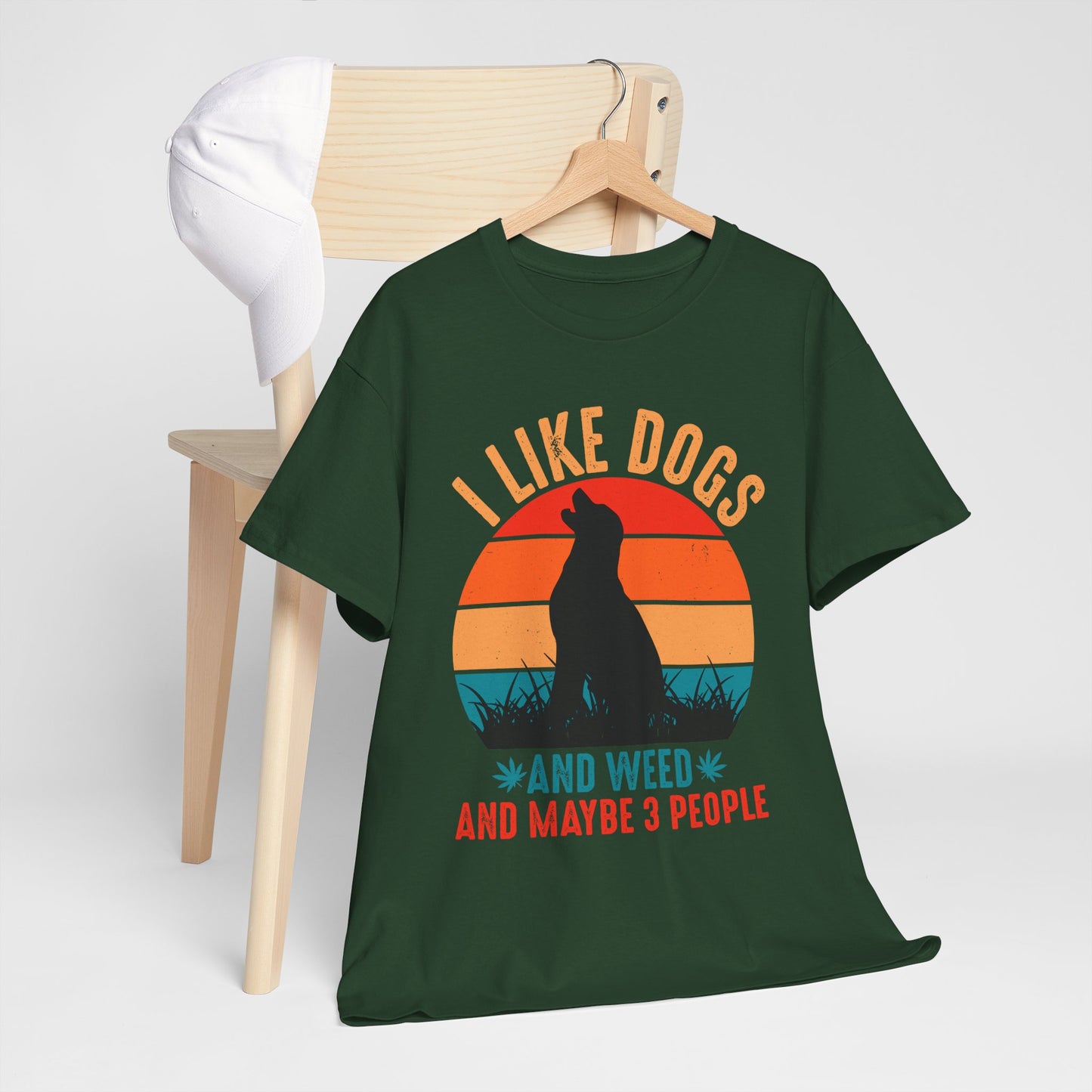 'I Like Dogs And Weed And 3 People' Unisex T-Shirt