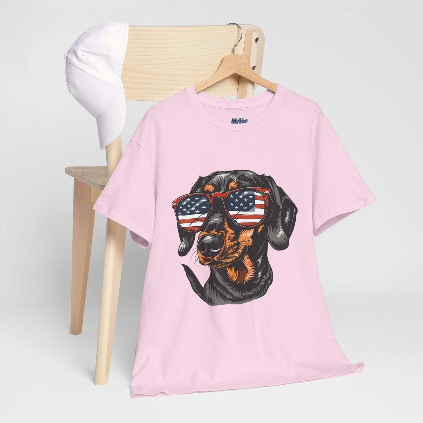 Patriotic Dachshund With Sunglasses Unisex T-Shirt