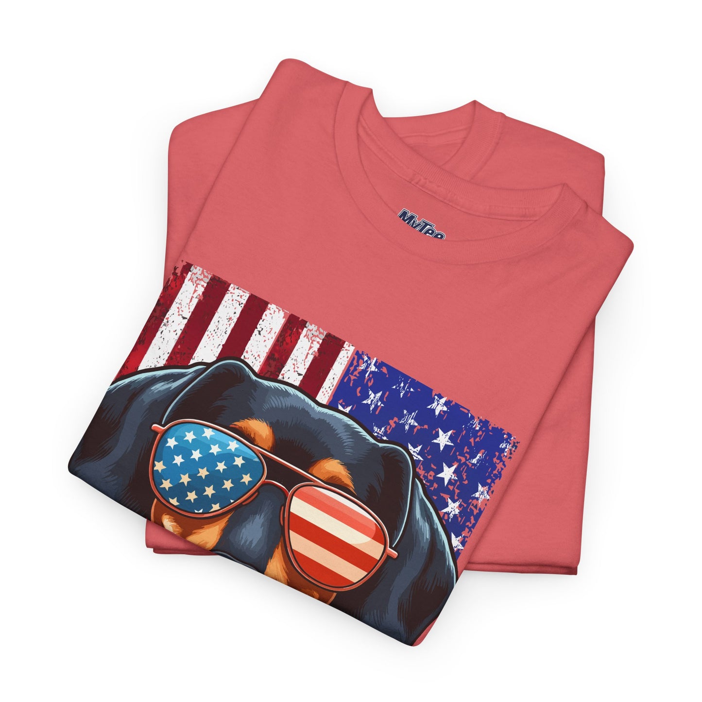 Patriotic Dachshund Dog Flag Shades Unisex T-Shirt