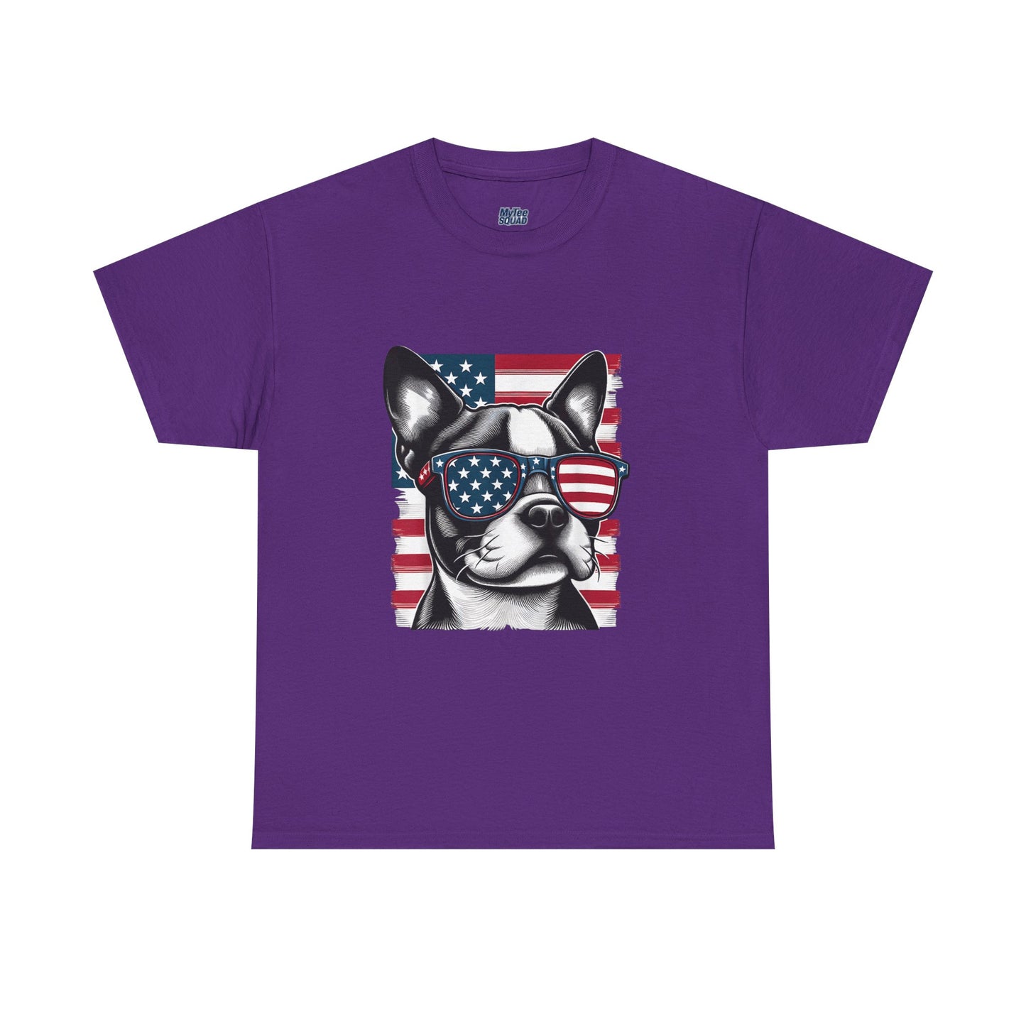 Patriotic Boston Terrier with Sunglasses Unisex T-Shirt