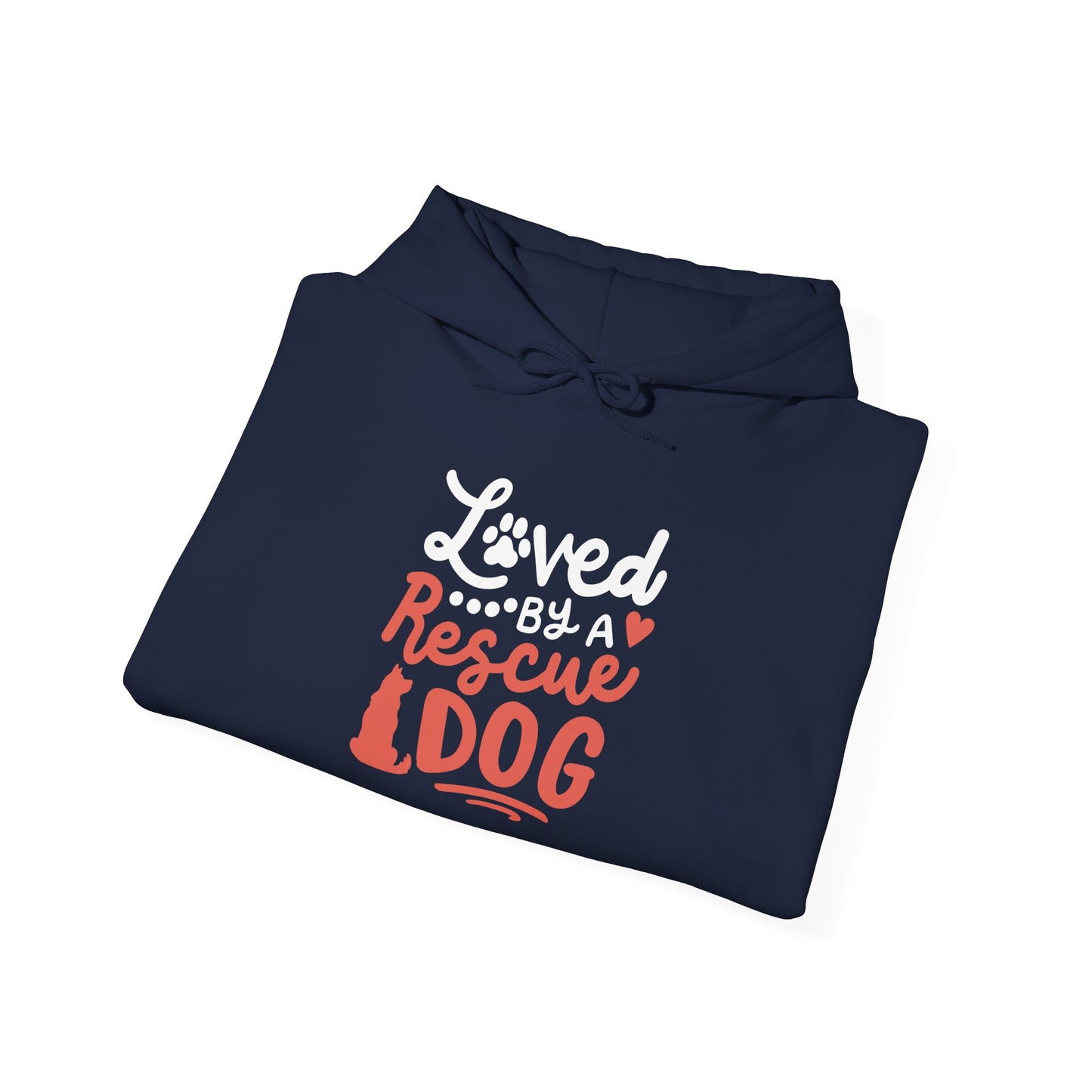 Loved By A Rescue Dog Hoodie | Pet Lover Gift, Fur Mom Hoodie, Pet Dad Apparel