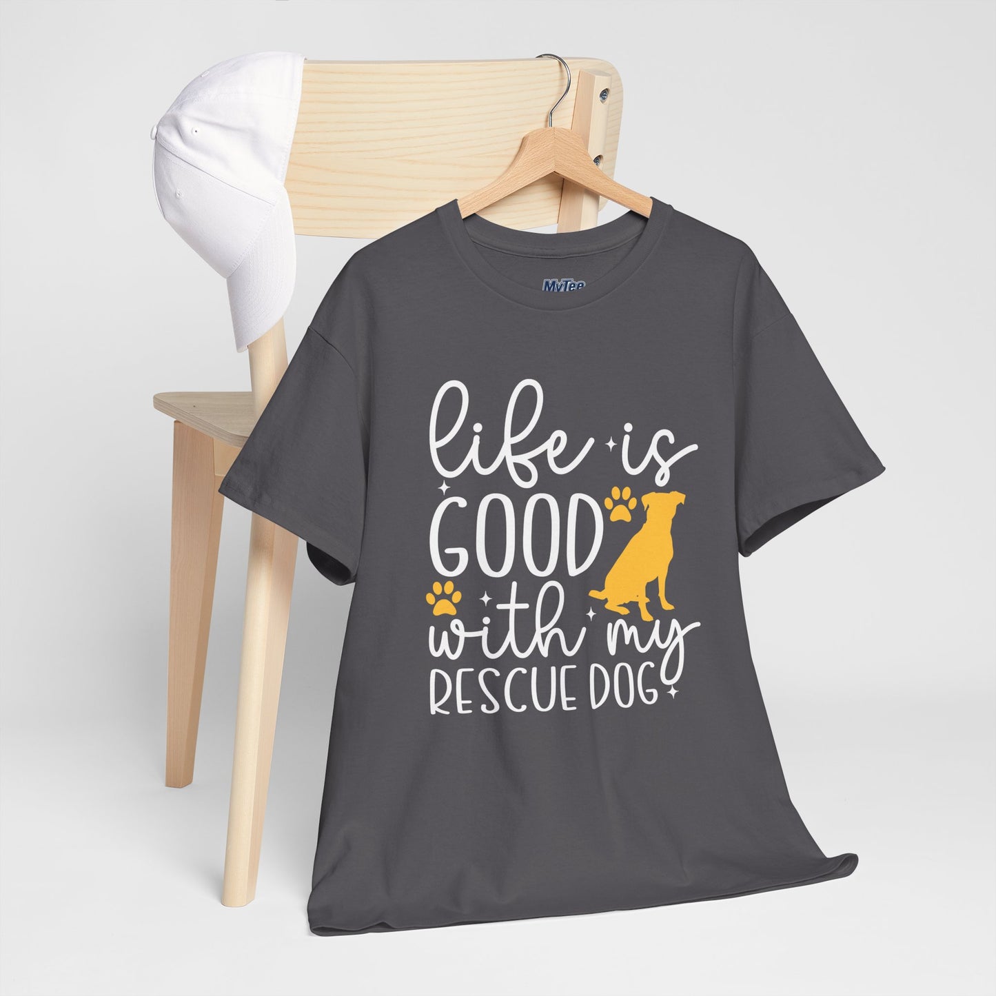 "Life Is Good With My Rescue Dog" Unisex T-Shirt | Dog Lover Gift