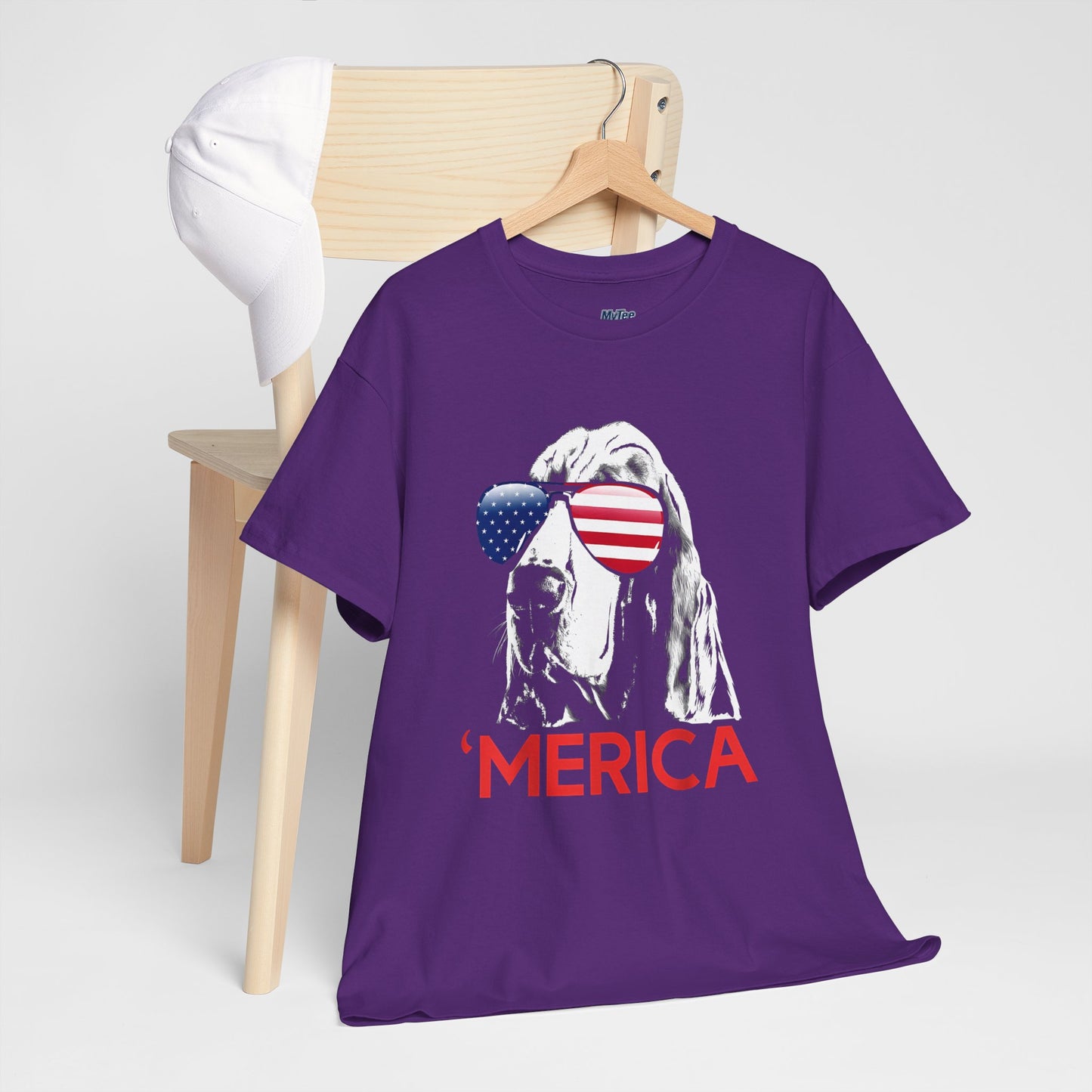 Patriotic Basset Hound With Sunglasses Unisex T-Shirt