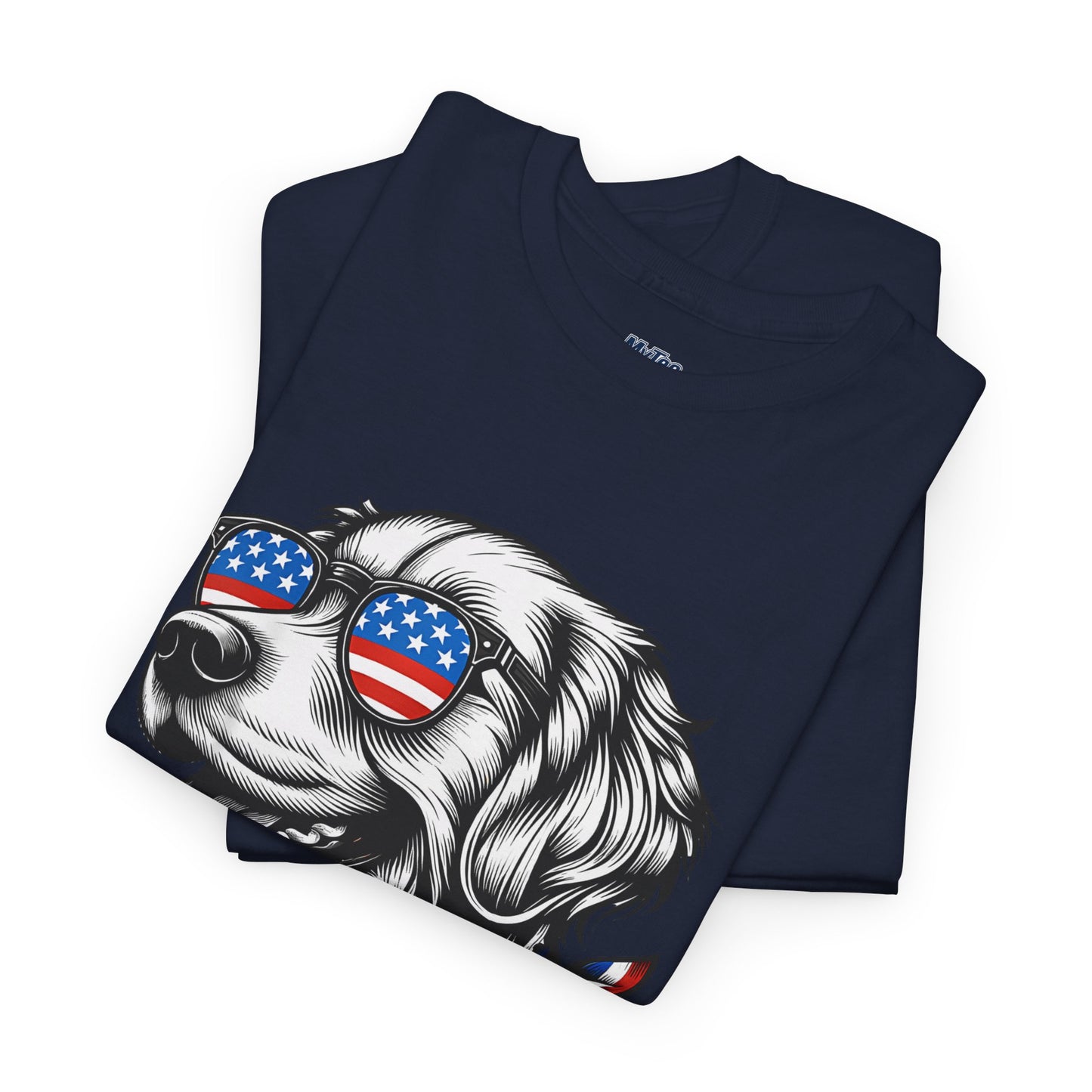 Patriotic Golden Retriever With Sunglasses Unisex T-Shirt