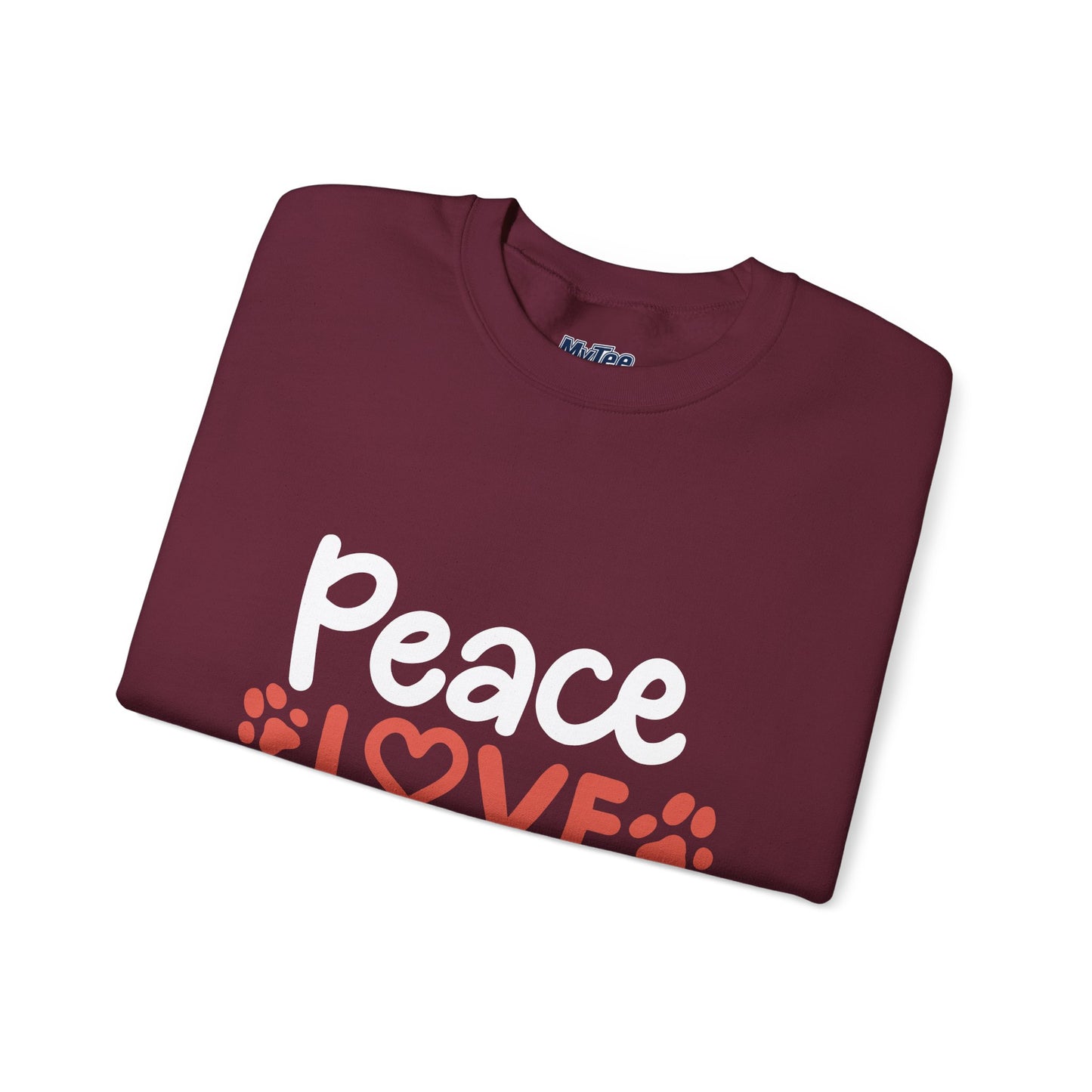 Peace Love Rescue Crewneck Sweatshirt | Pullover for Animal Lovers