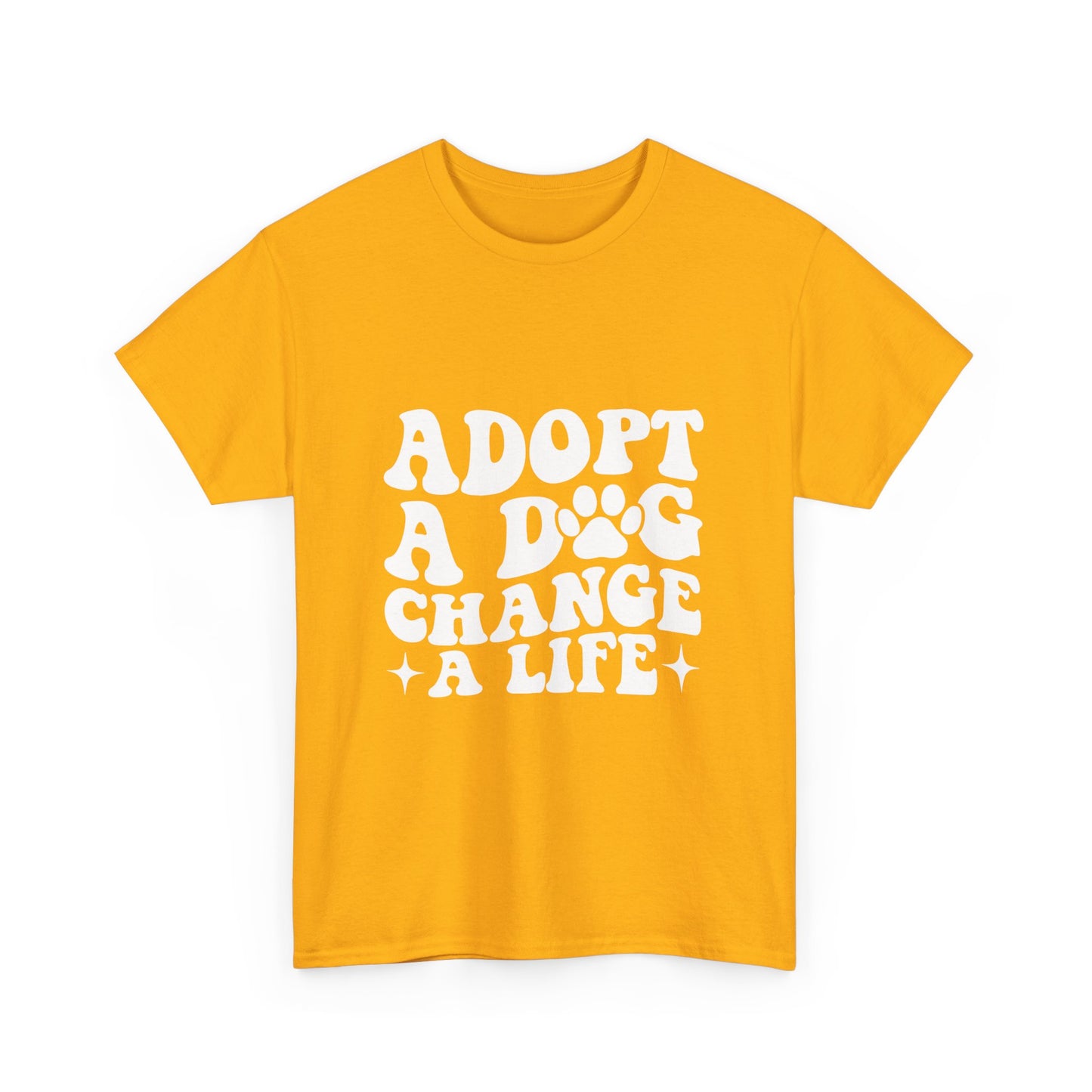 Adopt a Dog Change a Life Cotton T-Shirt - Perfect for Animal Lovers