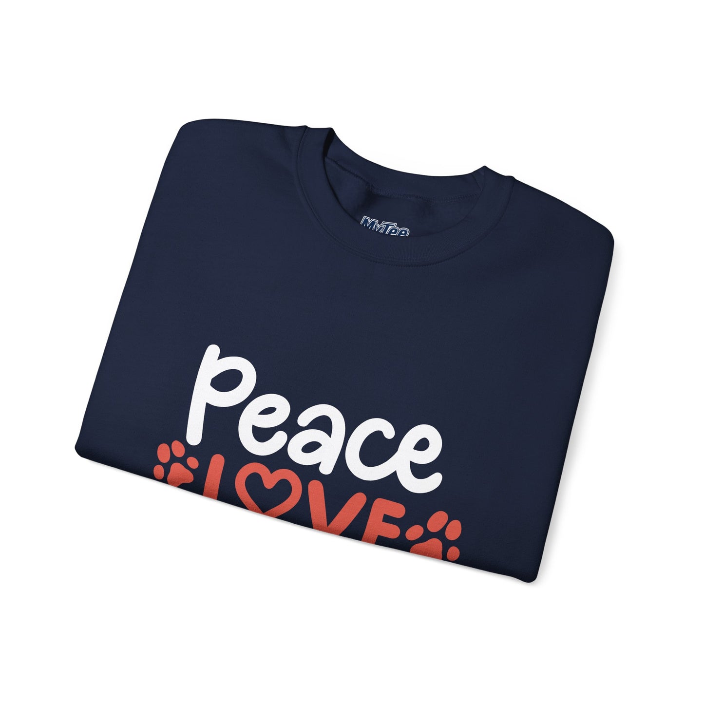 Peace Love Rescue Crewneck Sweatshirt | Pullover for Animal Lovers