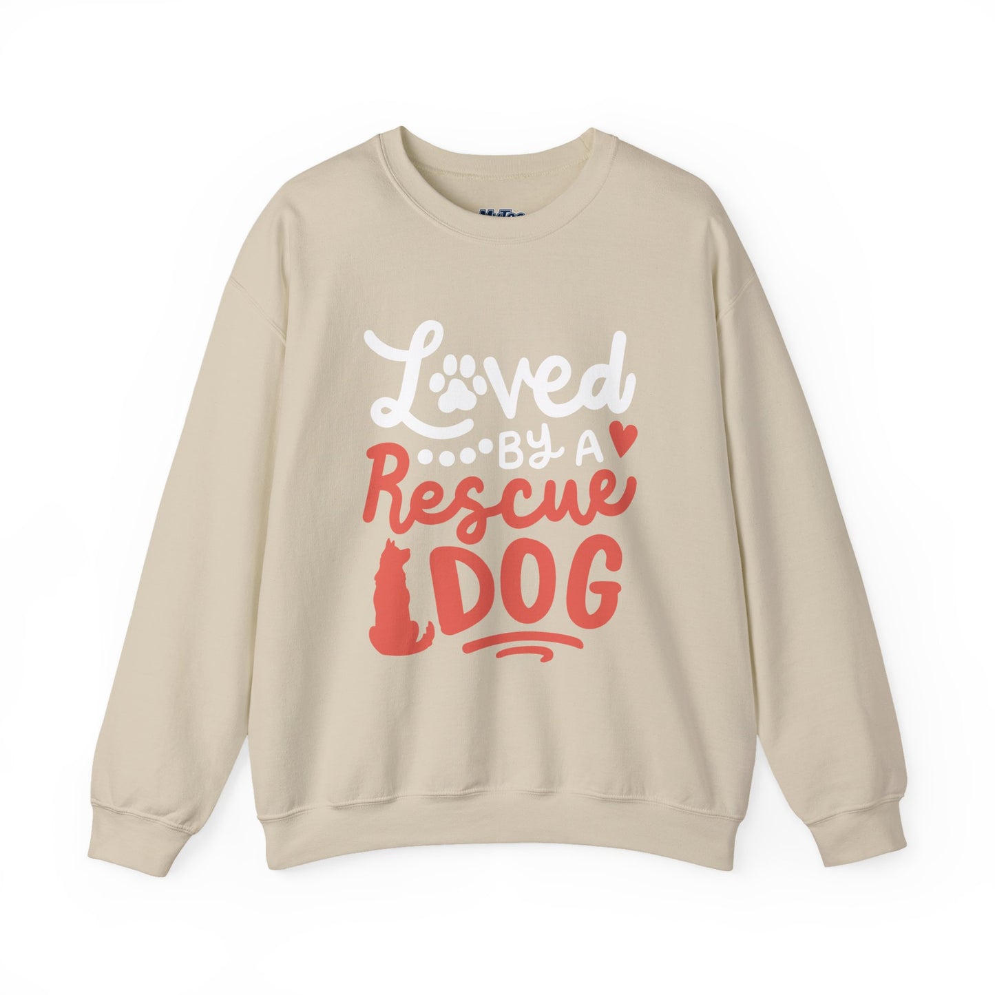 Loved By A Rescue Dog Sweatshirt | Animal Lover Gift, Cozy Crewneck