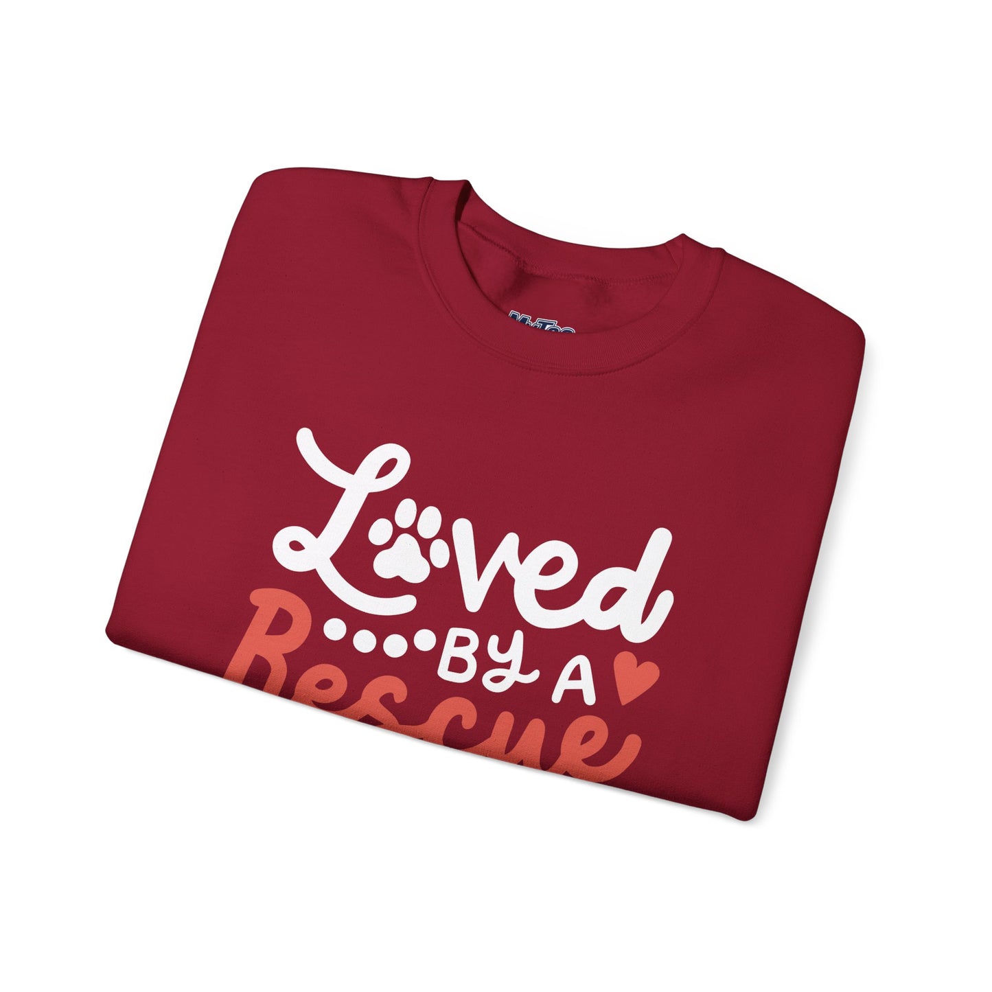 Loved By A Rescue Dog Sweatshirt | Animal Lover Gift, Cozy Crewneck