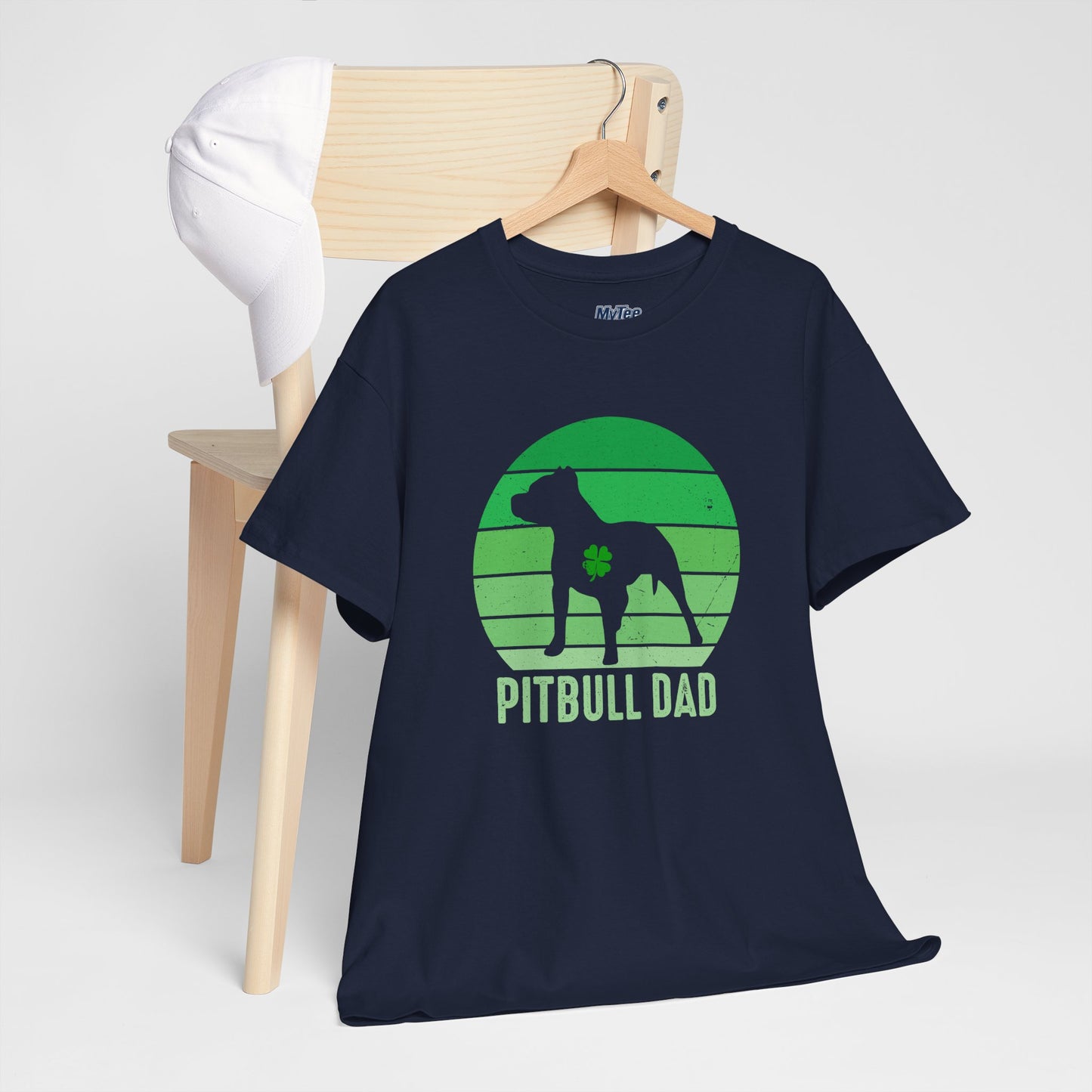 Pitbull Dad Heavy Cotton Tee | Father's Day Gift