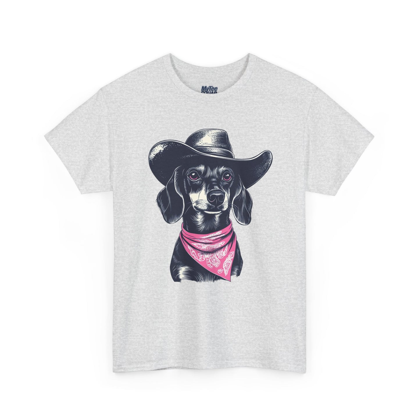 Dachshund Cowgirl Vibes T-Shirt – Pink Bandana Pup Shirt