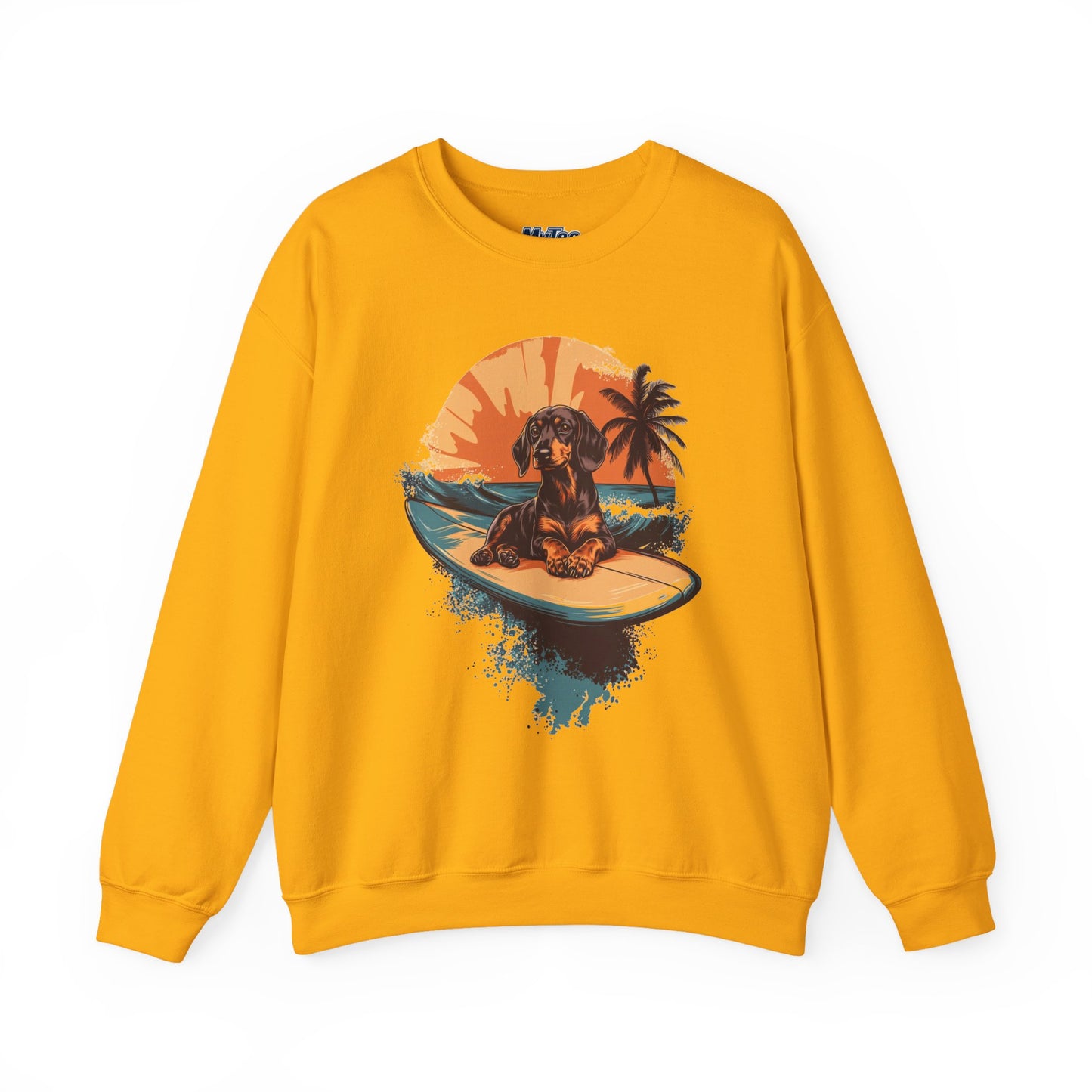 Dachshund Beach Bum Unisex Sweatshirt – Cozy Coastal Dog Graphic