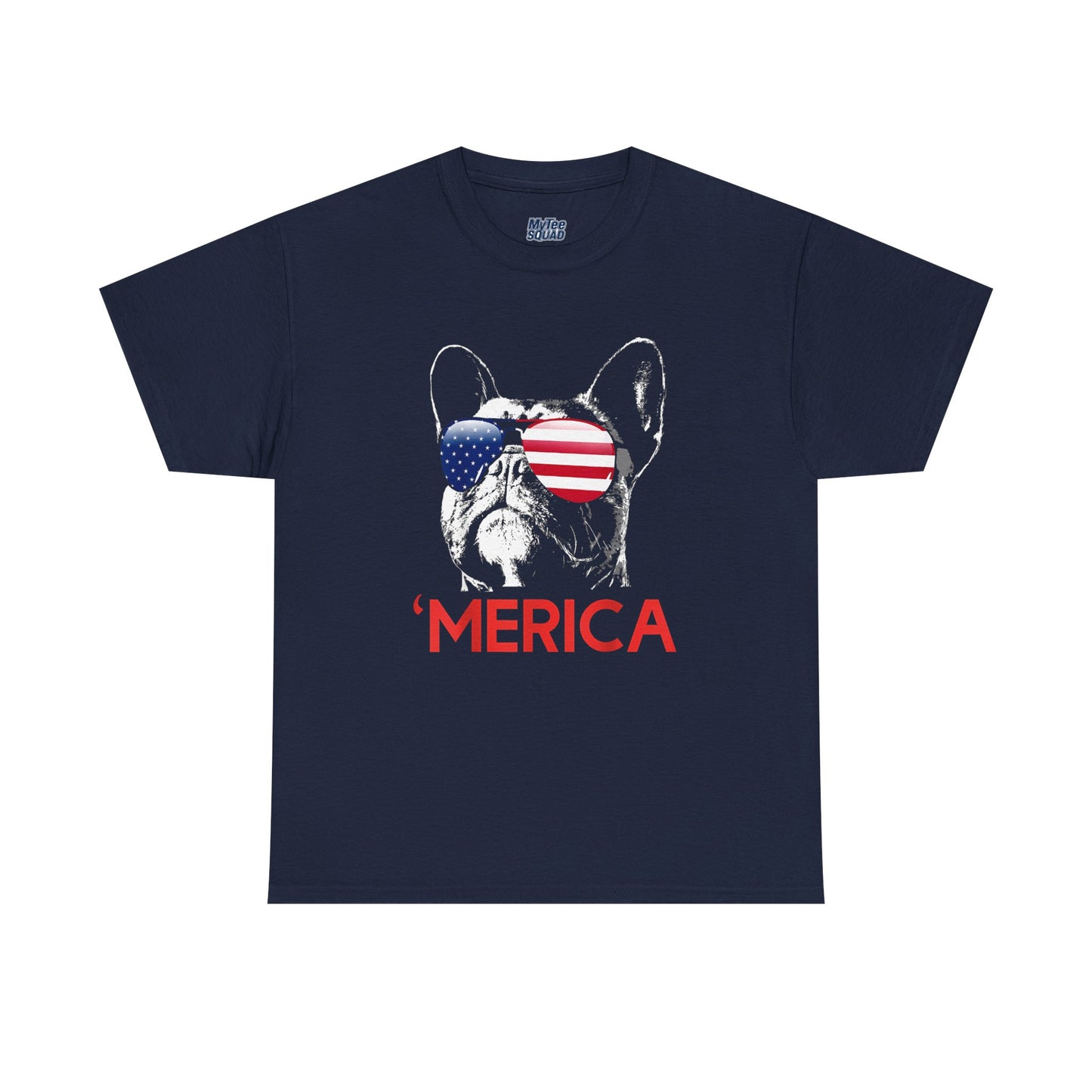 Patriotic French Bulldog With Sunglasses Unisex T-Shirt