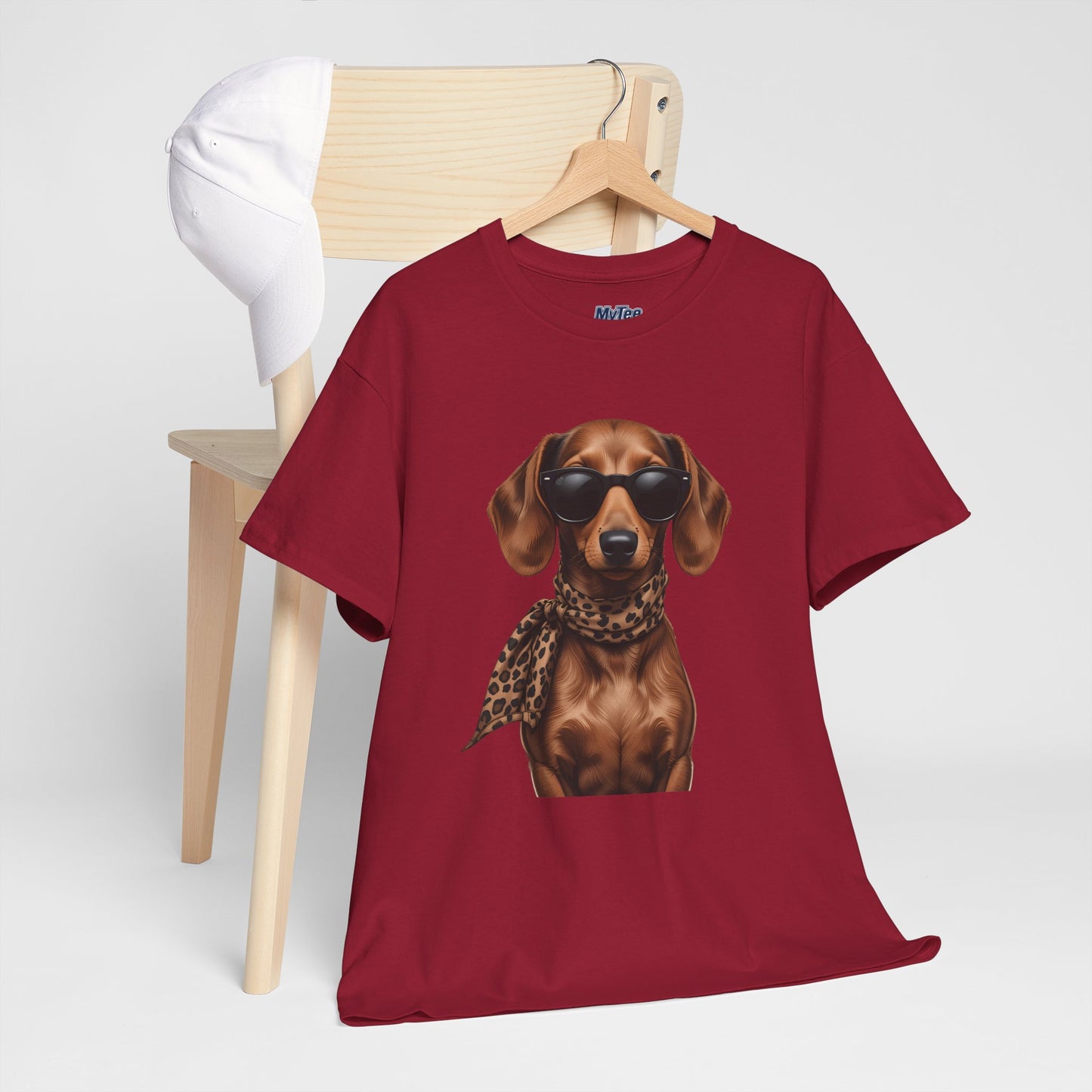 Dachshund With A Scarf Cotton T-Shirt