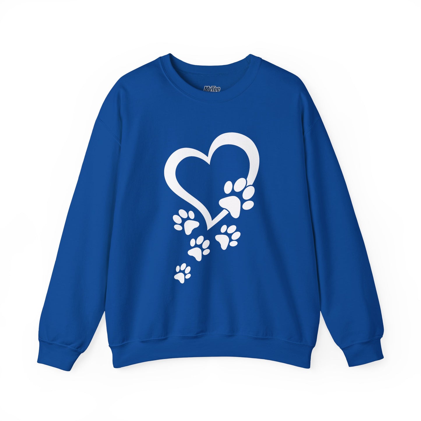 Pawprints On My Heart – Cozy Minimalist Dog Lover Sweatshirt
