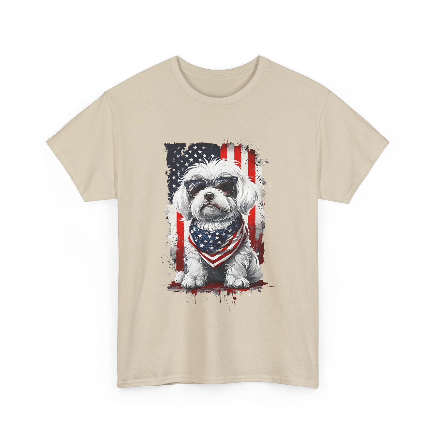 Patriotic Havanese Unisex Cotton T-Shirt