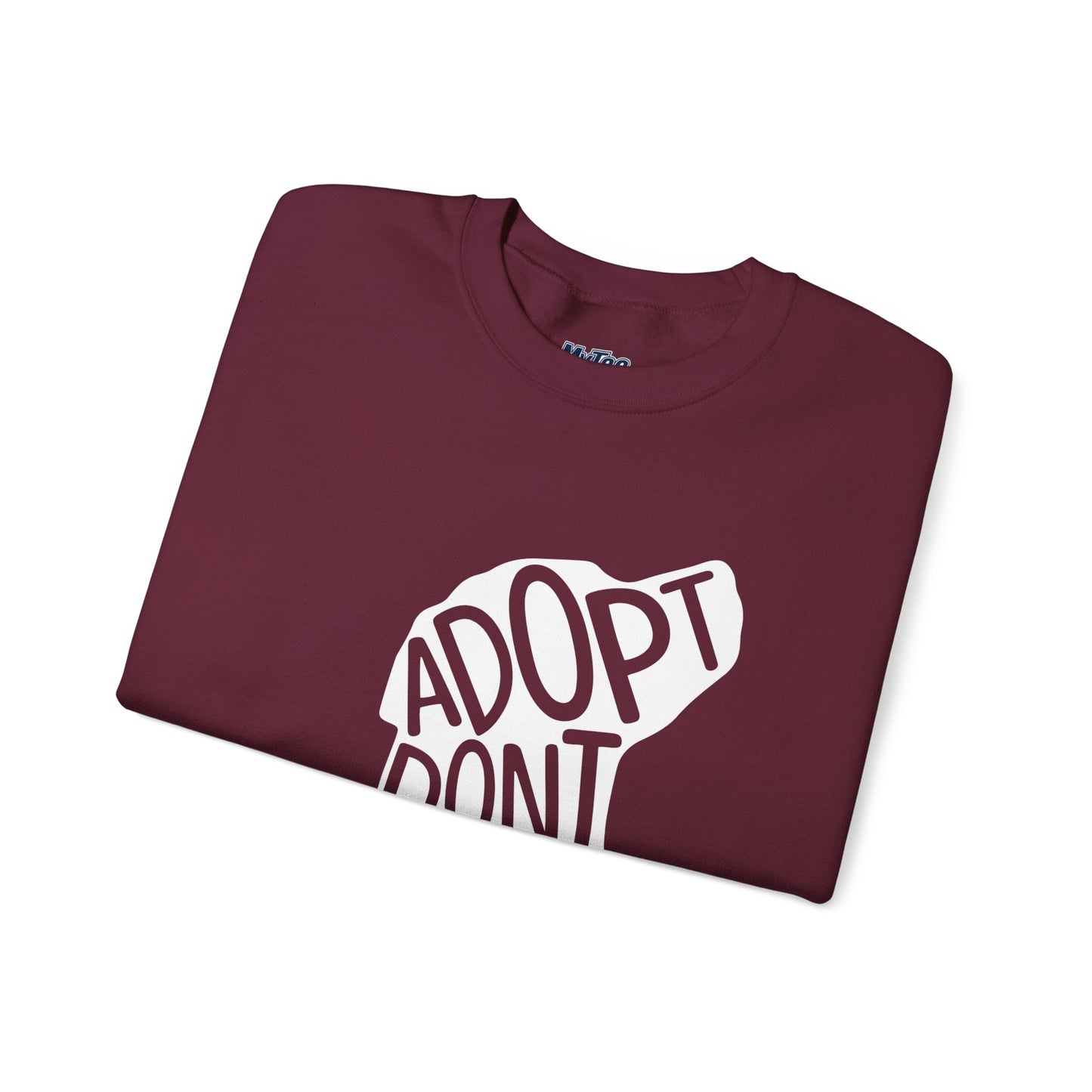 Adopt Don't Shop Unisex Sweatshirt | Eco-Friendly Crewneck