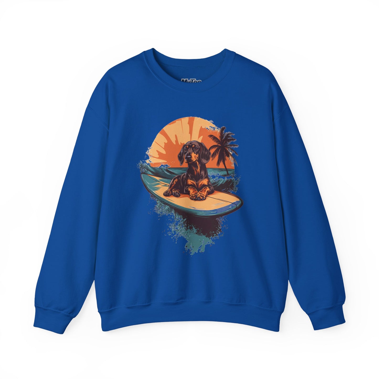 Dachshund Beach Bum Unisex Sweatshirt – Cozy Coastal Dog Graphic