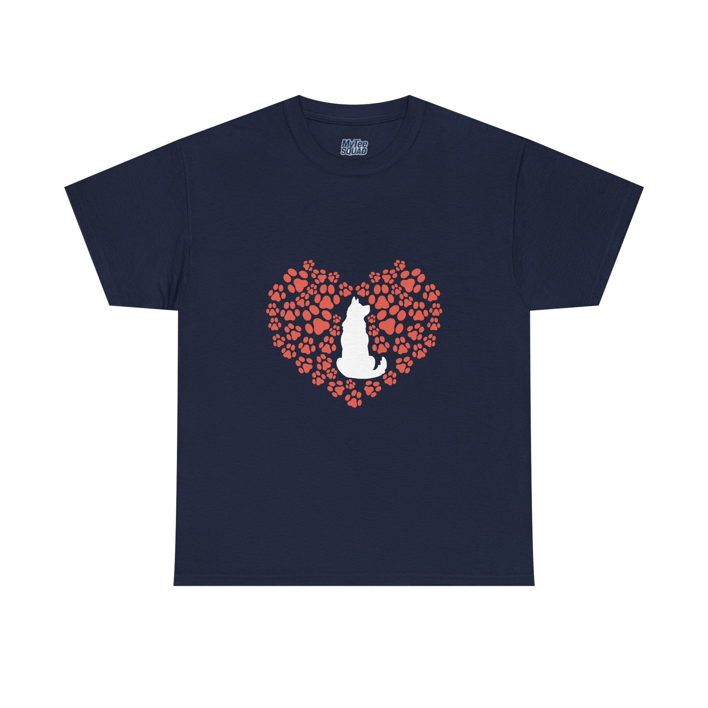 Dog Lover's Heart - Unisex Cotton Tee