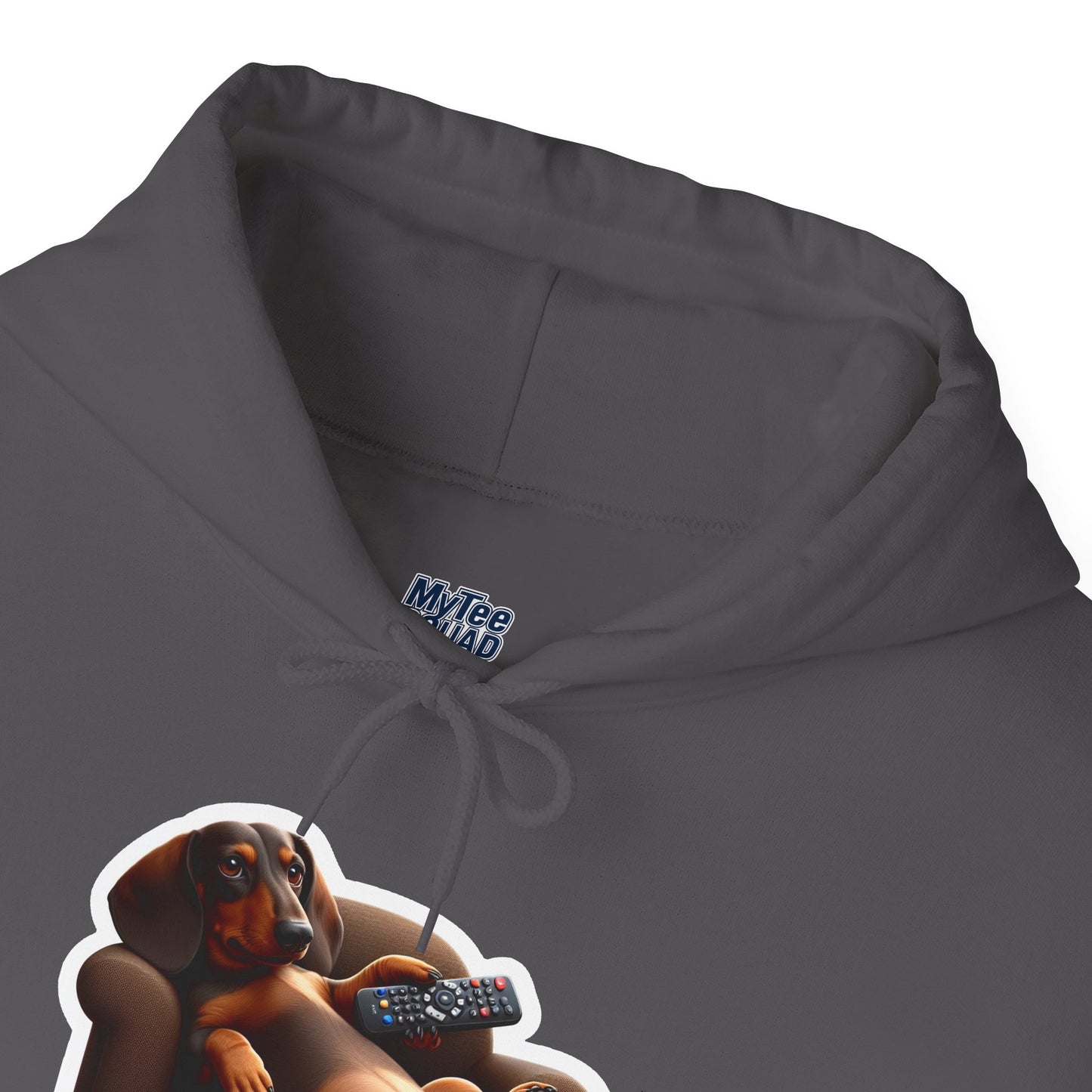 Dachshund TV Boss Unisex Hoodie– Funny Wiener Dog Relax Tee