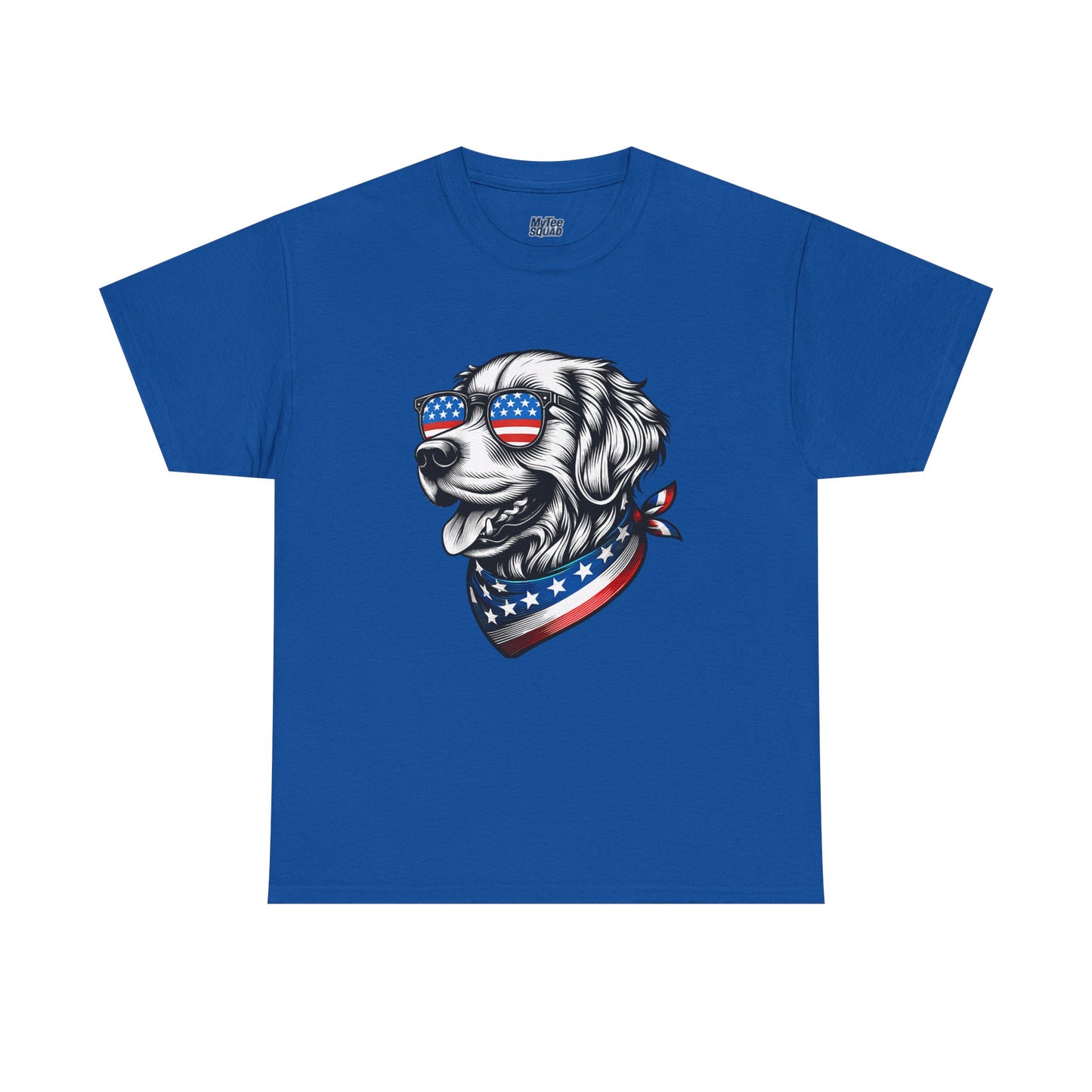 Patriotic Golden Retriever With Sunglasses Unisex T-Shirt
