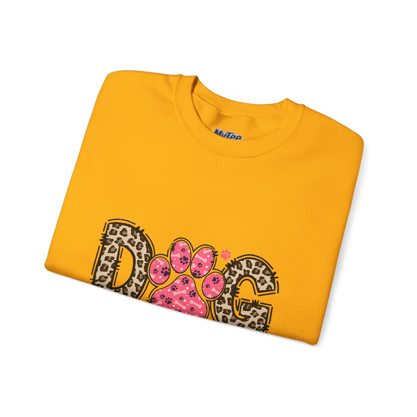 Dog Mama Leopard Print Crewneck Sweatshirt
