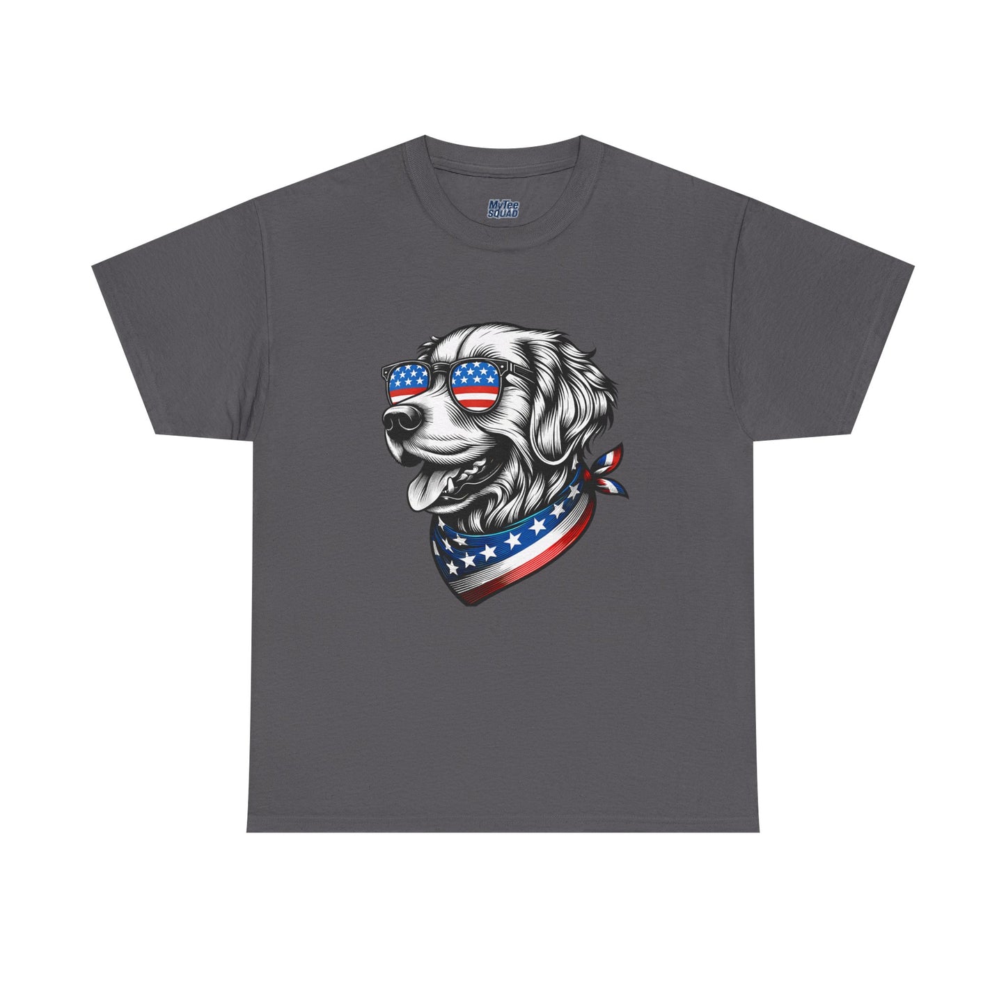 Patriotic Golden Retriever With Sunglasses Unisex T-Shirt
