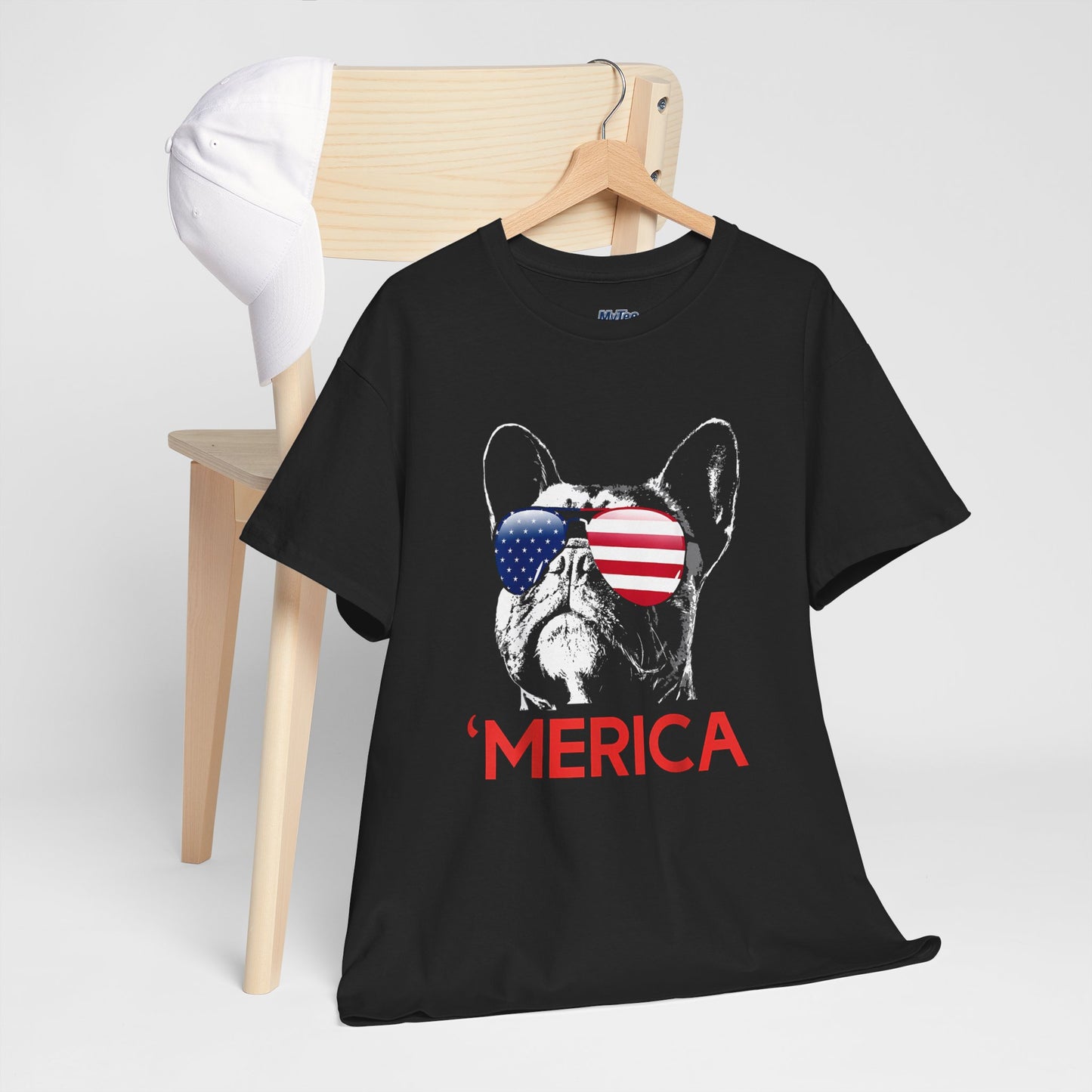 Patriotic French Bulldog With Sunglasses Unisex T-Shirt