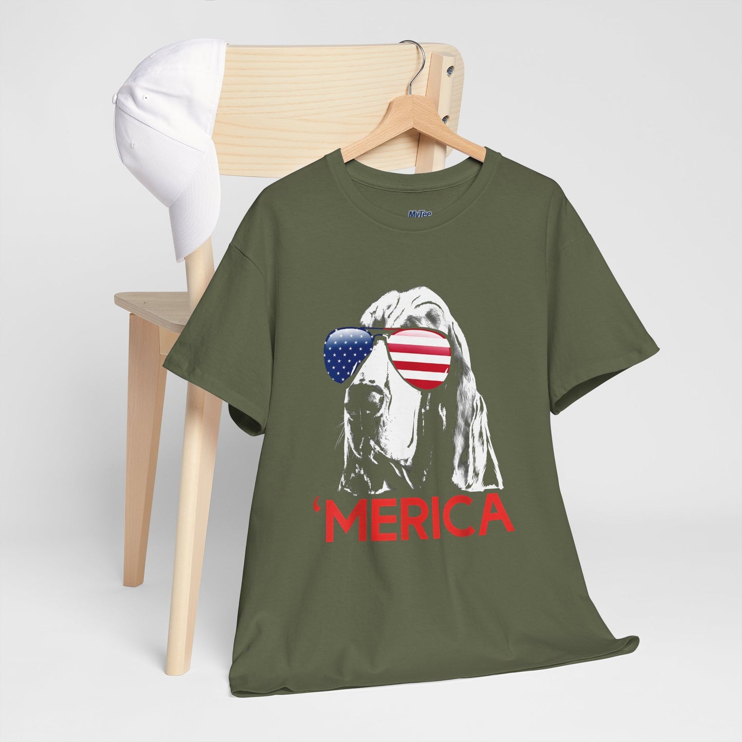 Patriotic Basset Hound With Sunglasses Unisex T-Shirt