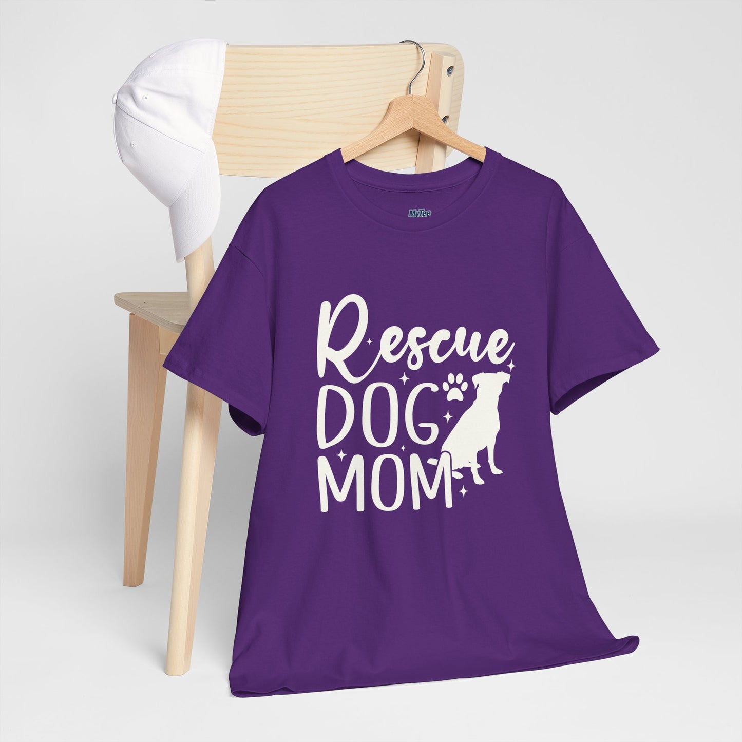 Rescue Dog Mom Cotton T-Shirt | Dog Lover