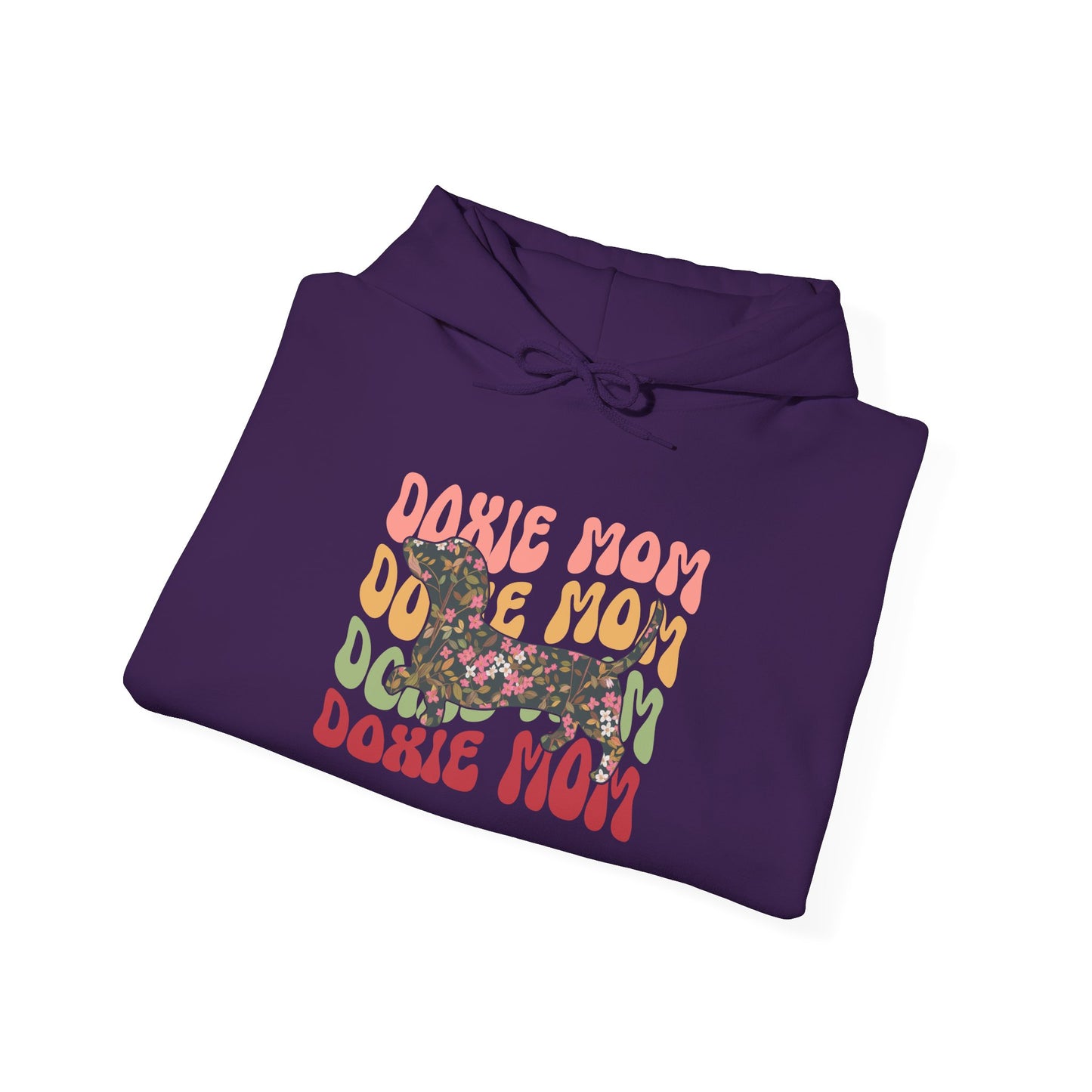 Doxie Mom Retro Hoodie – Cozy Hoodie With Colorful Dog Print