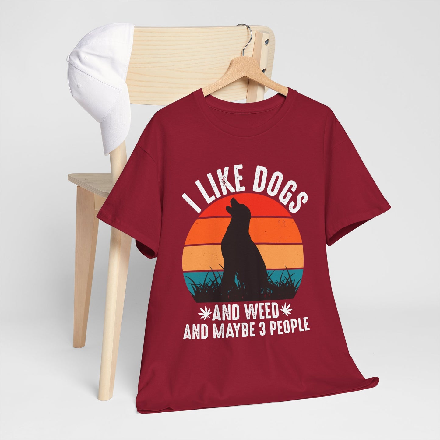 'I Like Dogs And Weed And 3 People' Unisex T-Shirt