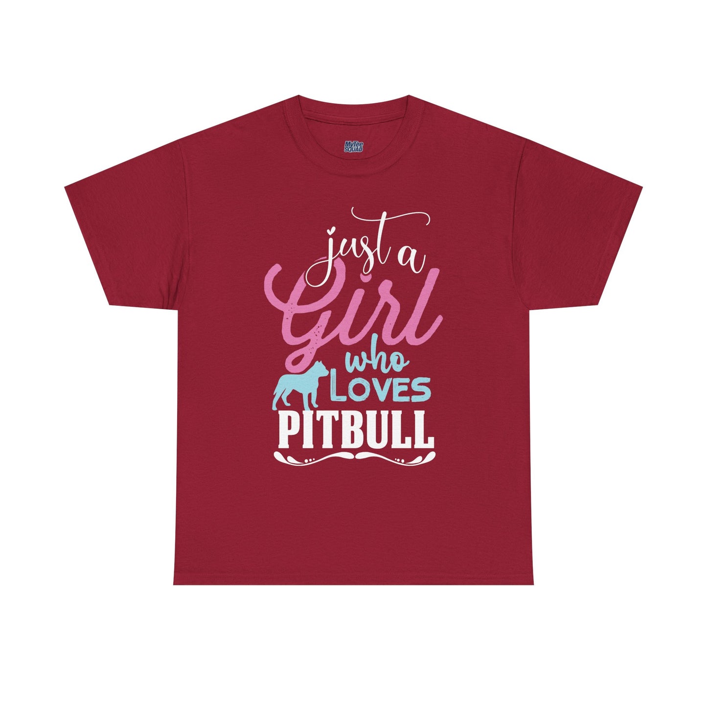 Just a Girl Who Loves Pitbulls T-Shirt – Cute Dog Lover Tee
