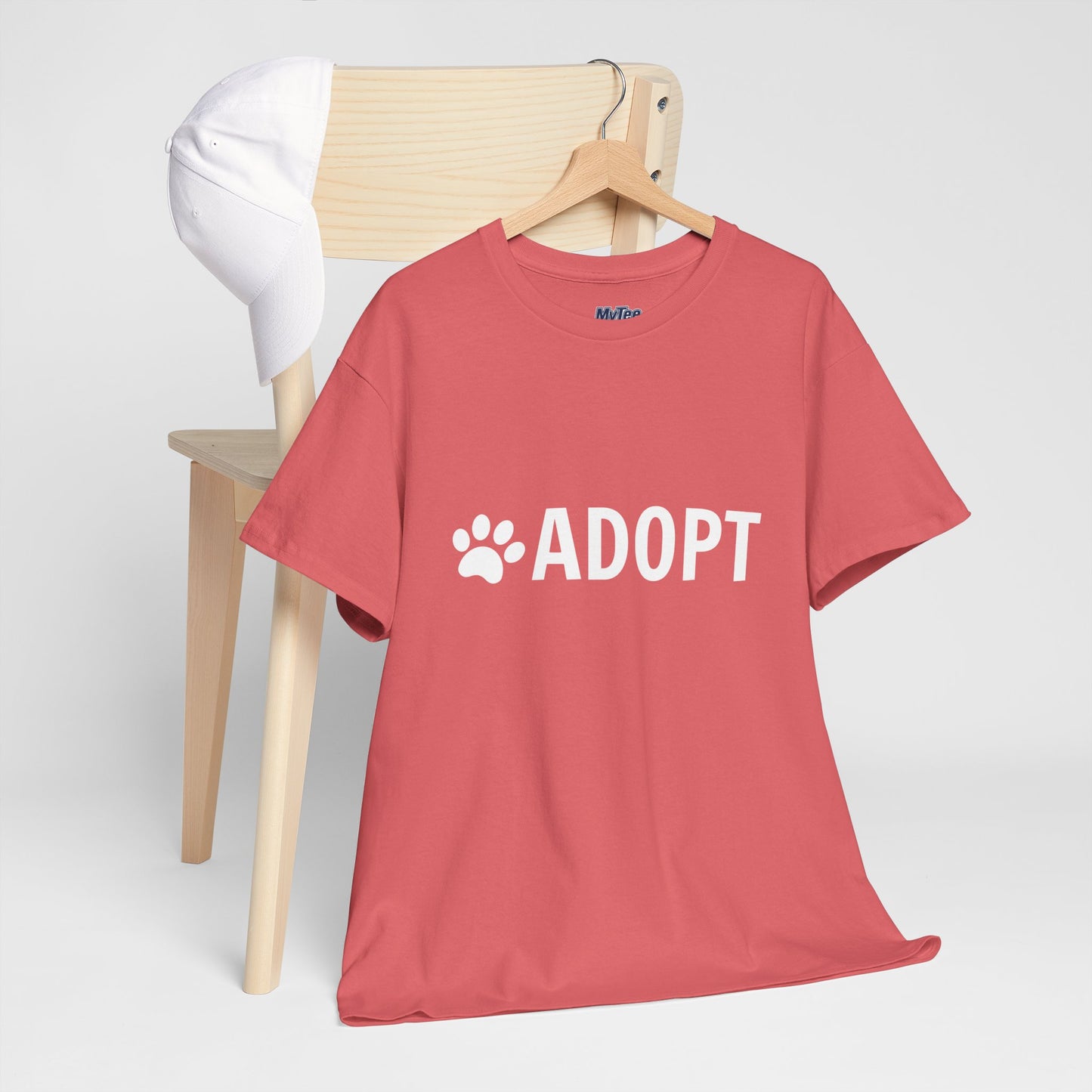 Adopt Unisex Heavy Cotton Tee | Perfect for Animal Lovers, Pet Adoption Events