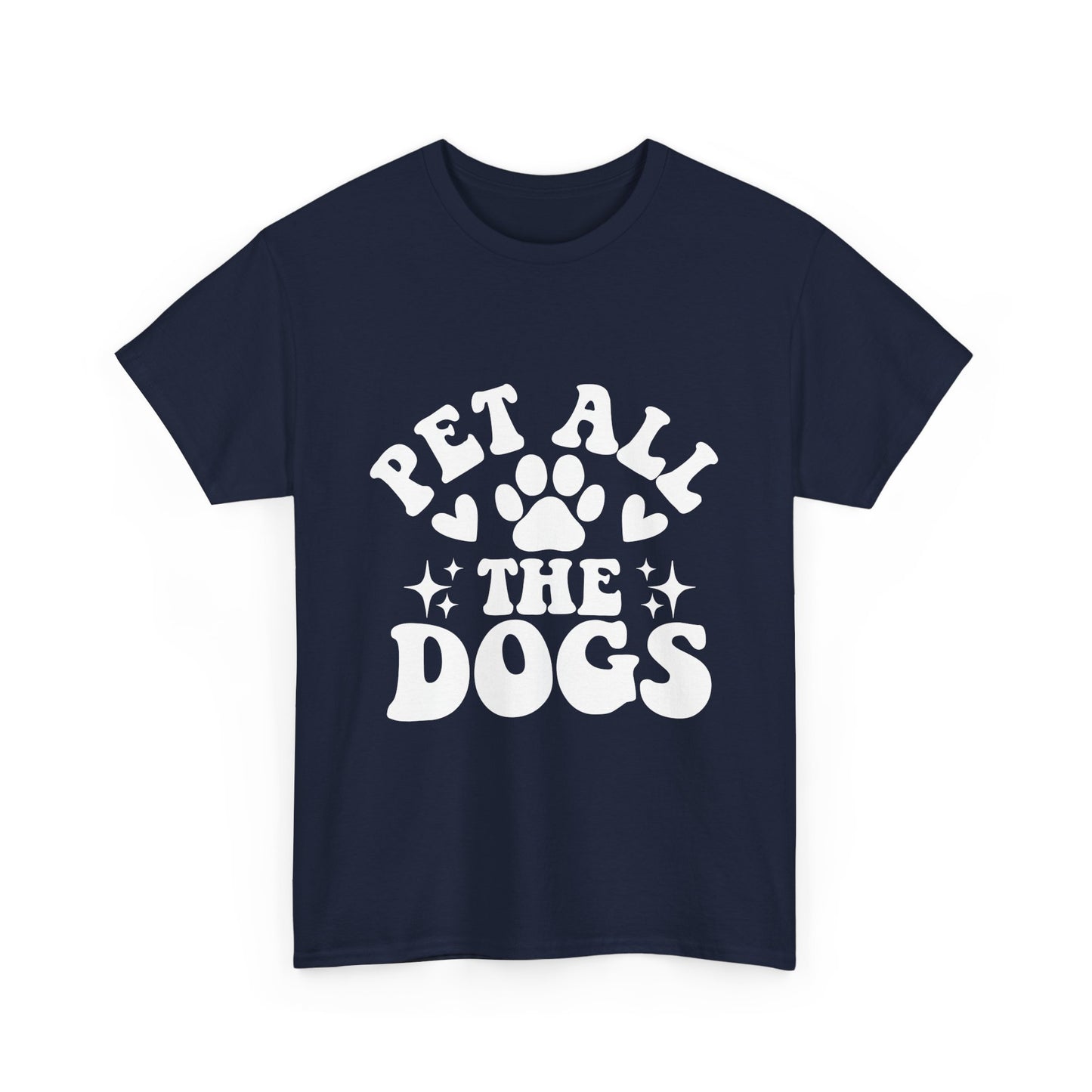 Pet All the Dogs Cotton T-Shirt, Dog Lover Tee