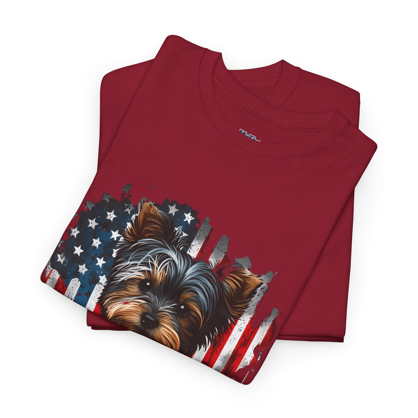 Patriotic American Yorkshire Terrier With sunglasses Unisex T-Shirt