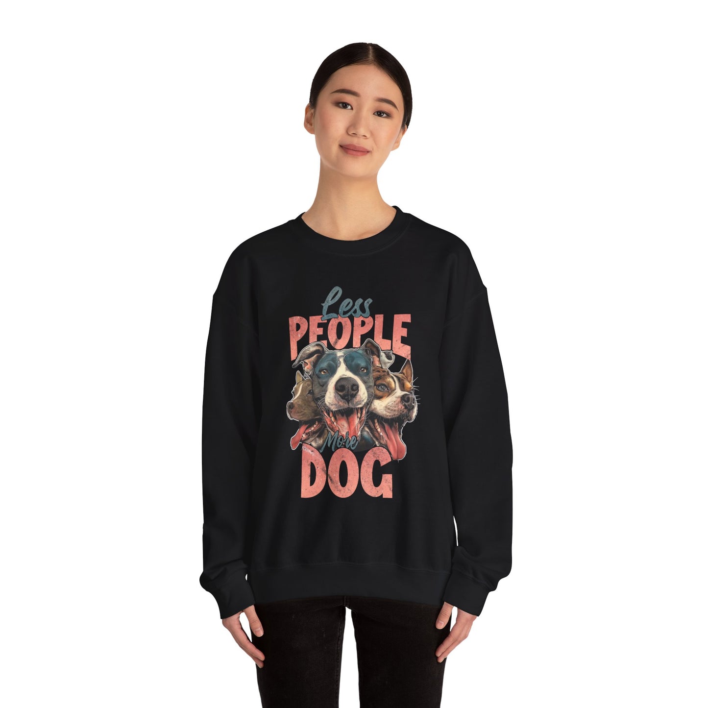 Less People More Dog Sweatshirt – Cozy Dog Lover Crewneck