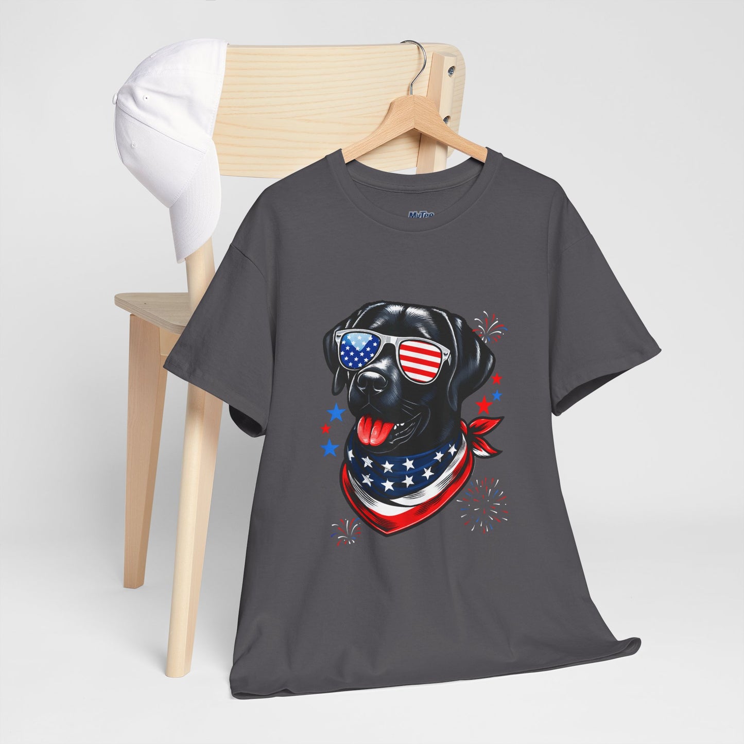Patriotic American Labrador Retriever With Sunglasses Unisex T-Shirt