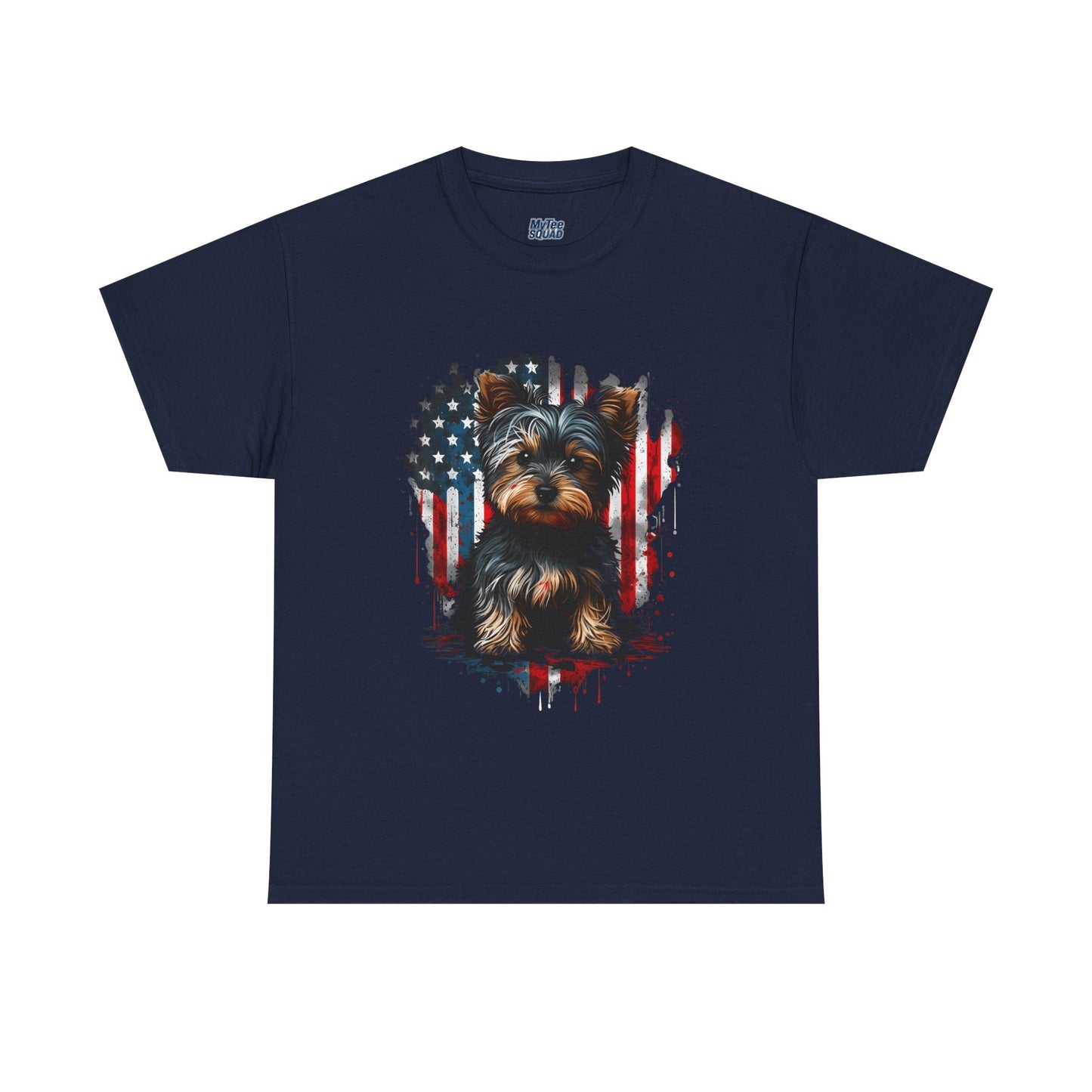 Patriotic American Yorkshire Terrier With sunglasses Unisex T-Shirt