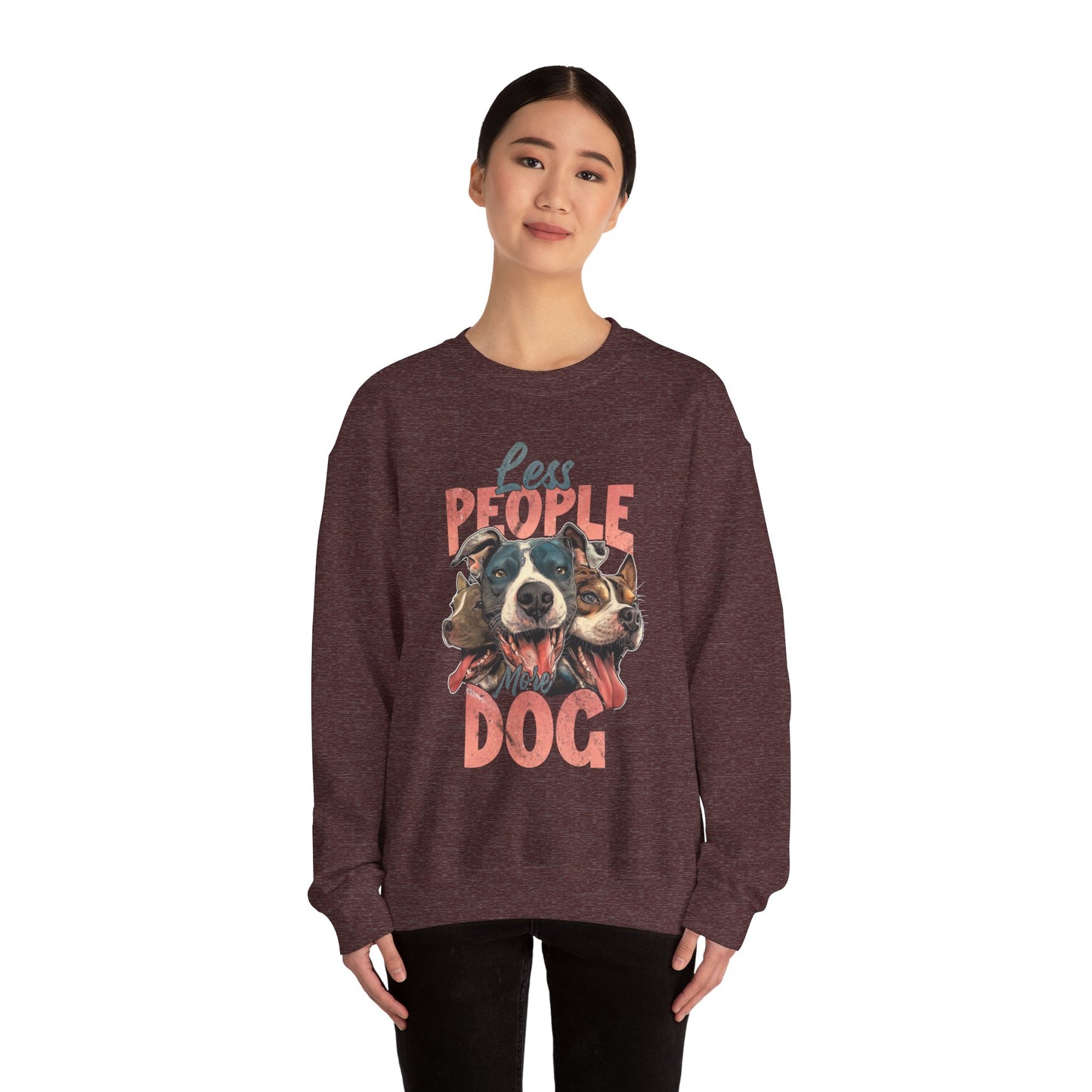 Less People More Dog Sweatshirt – Cozy Dog Lover Crewneck