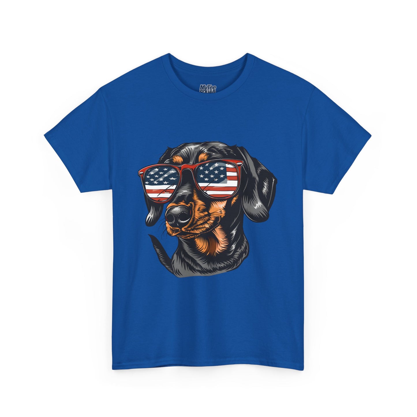 Patriotic Dachshund With Sunglasses Unisex T-Shirt