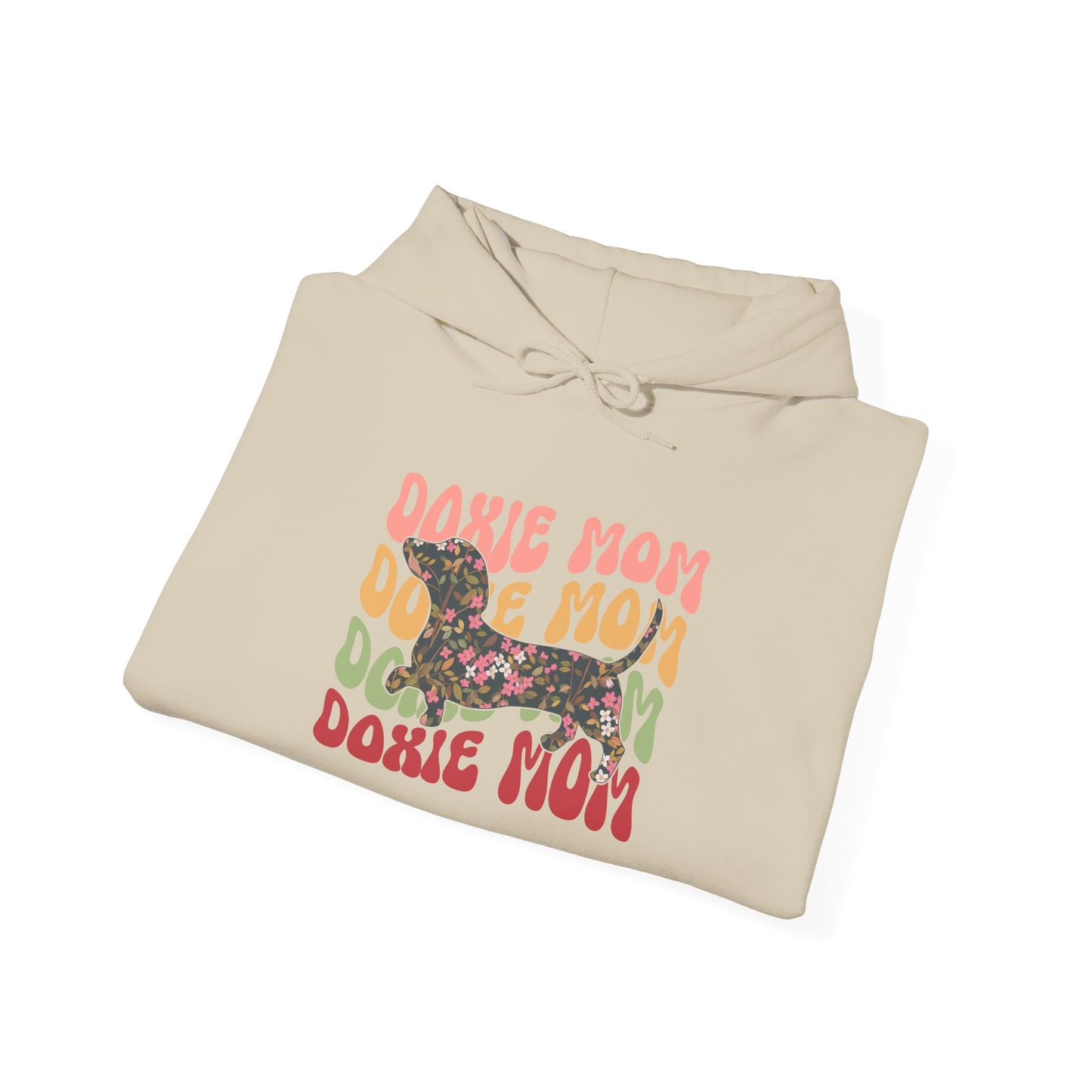 Doxie Mom Retro Hoodie – Cozy Hoodie With Colorful Dog Print