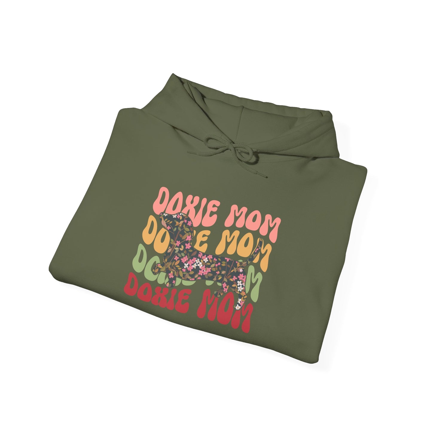 Doxie Mom Retro Hoodie – Cozy Hoodie With Colorful Dog Print
