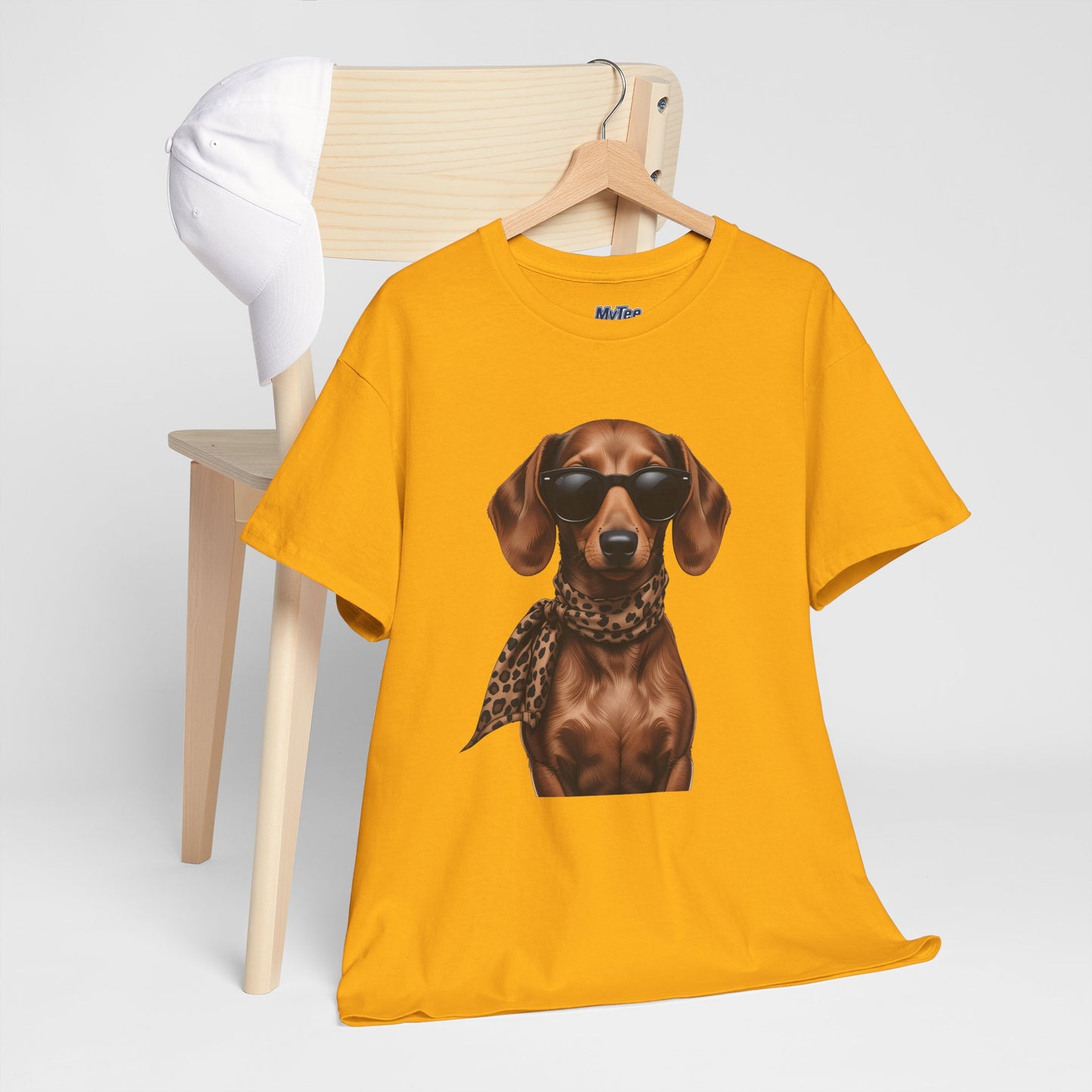 Dachshund With A Scarf Cotton T-Shirt