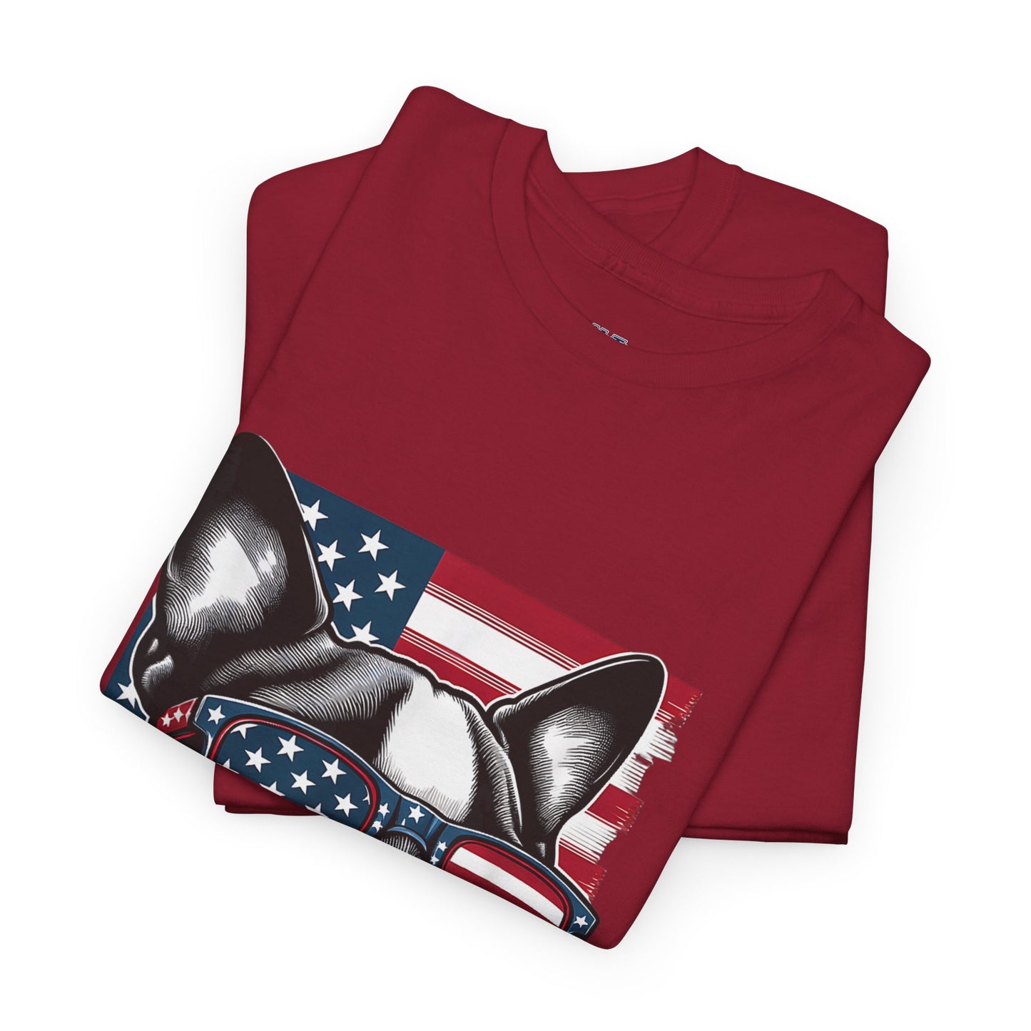 Patriotic Boston Terrier with Sunglasses Unisex T-Shirt