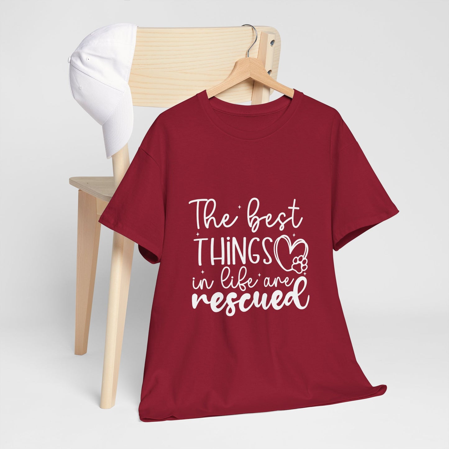 The Best Things In Life Are Rescue Unisex T-Shirt – Cozy Dog Love Vibes
