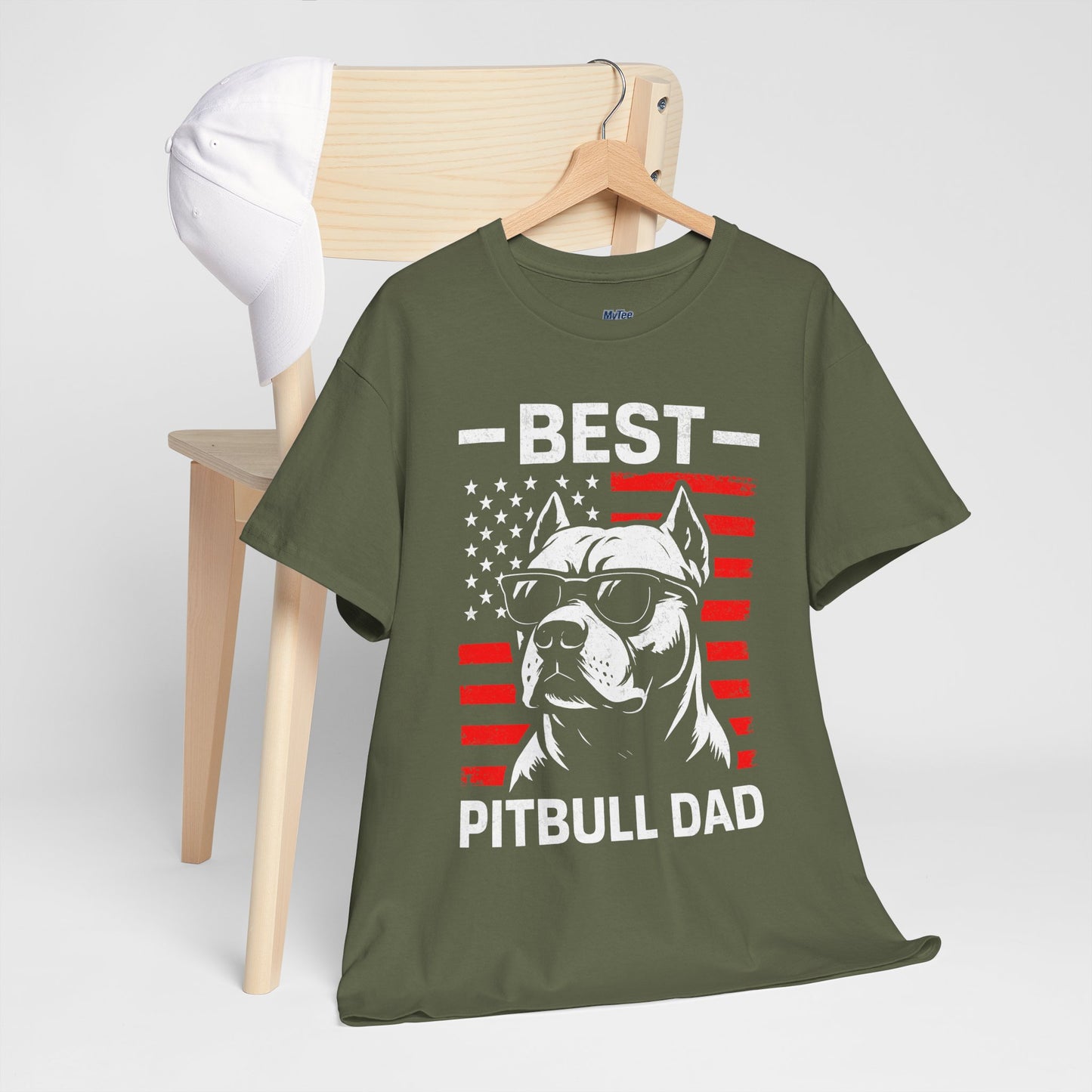 Best Pitbull Dad T-Shirt For Real Dog Father Only