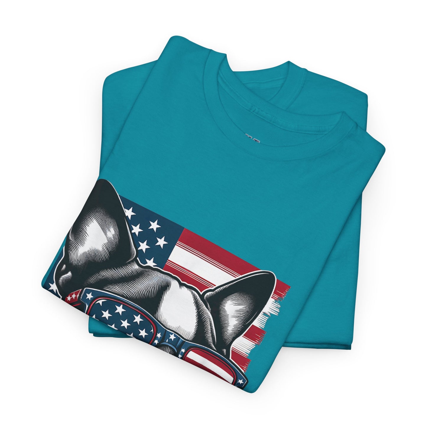 Patriotic Boston Terrier with Sunglasses Unisex T-Shirt