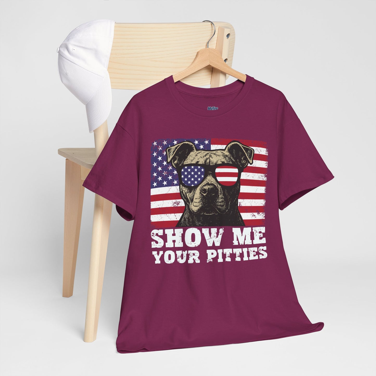 Show Me Your Pitties Patriotic Pitbull Unisex T-Shirt