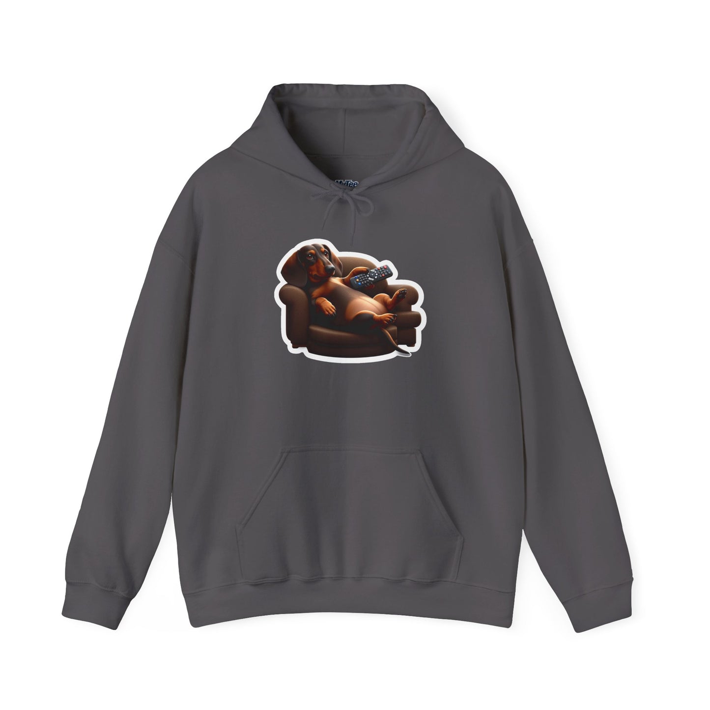 Dachshund TV Boss Unisex Hoodie– Funny Wiener Dog Relax Tee